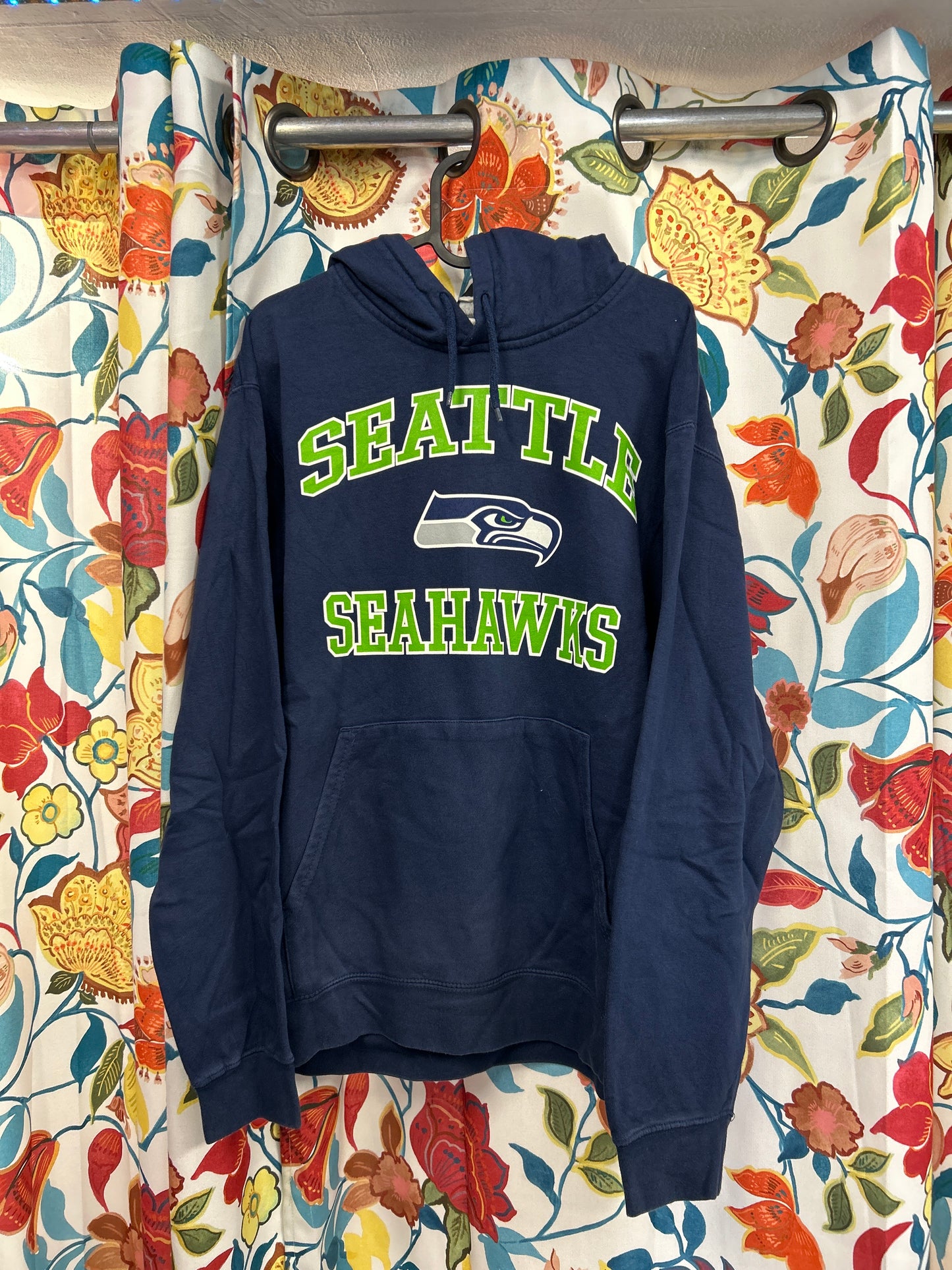 Seahawks NFL Dark Blue Cotton Hoodie