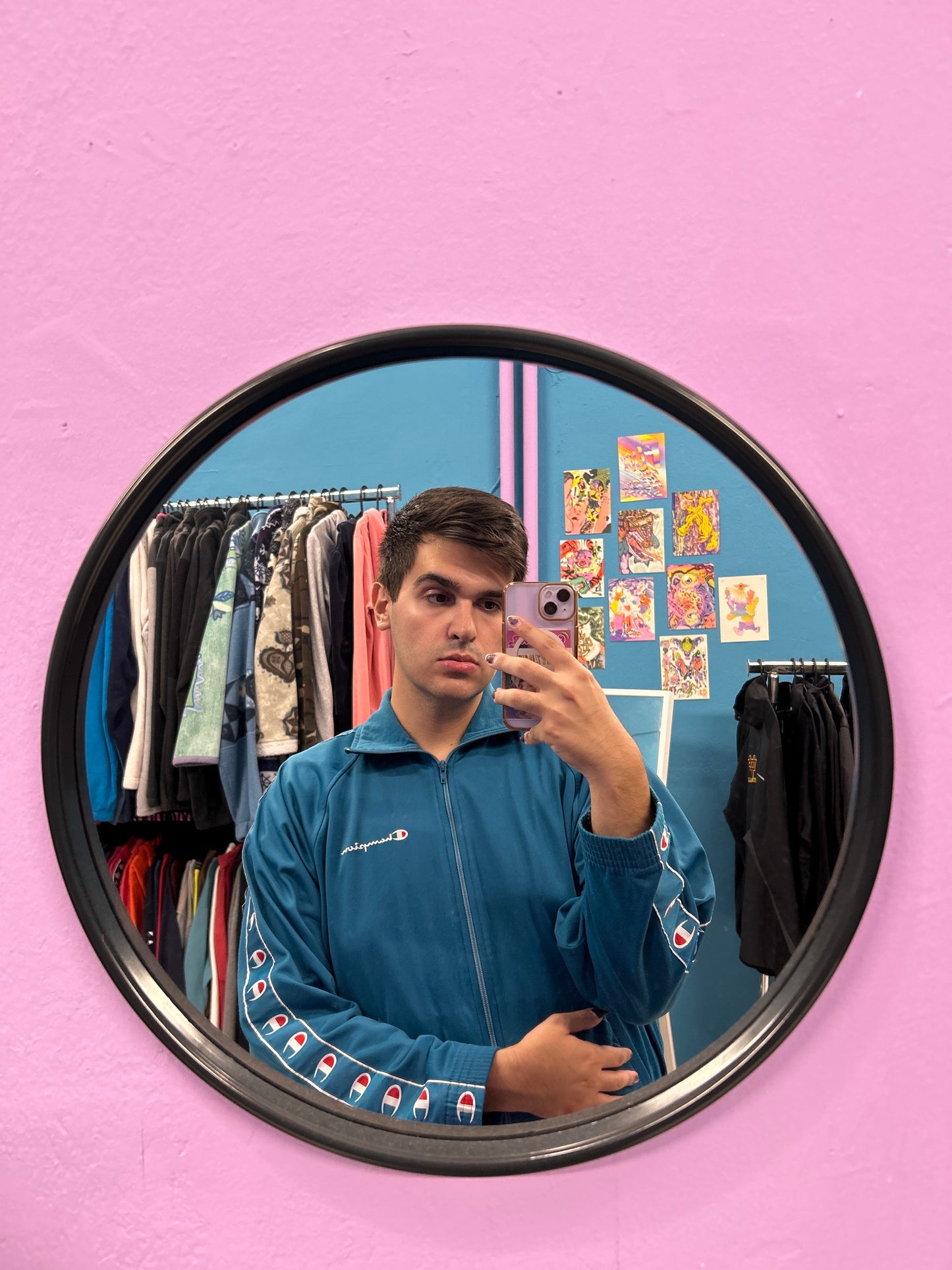 Champion turquoise retro trackjacket