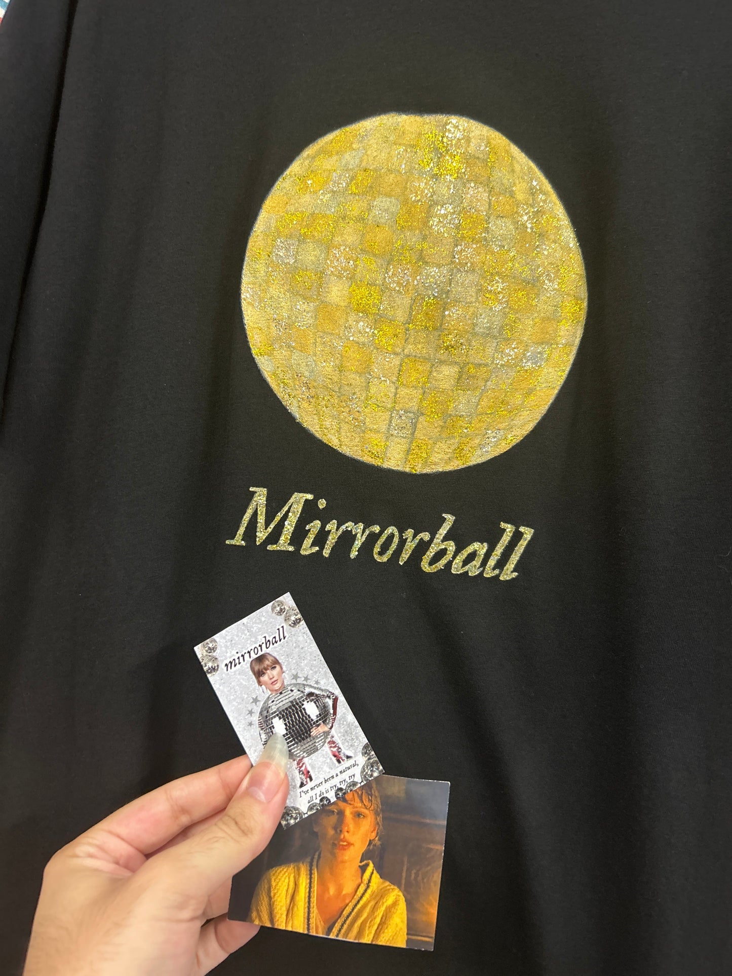 Taylor Swift Mirrorball Folklore Inspired Handpainted Cotton T-shirt