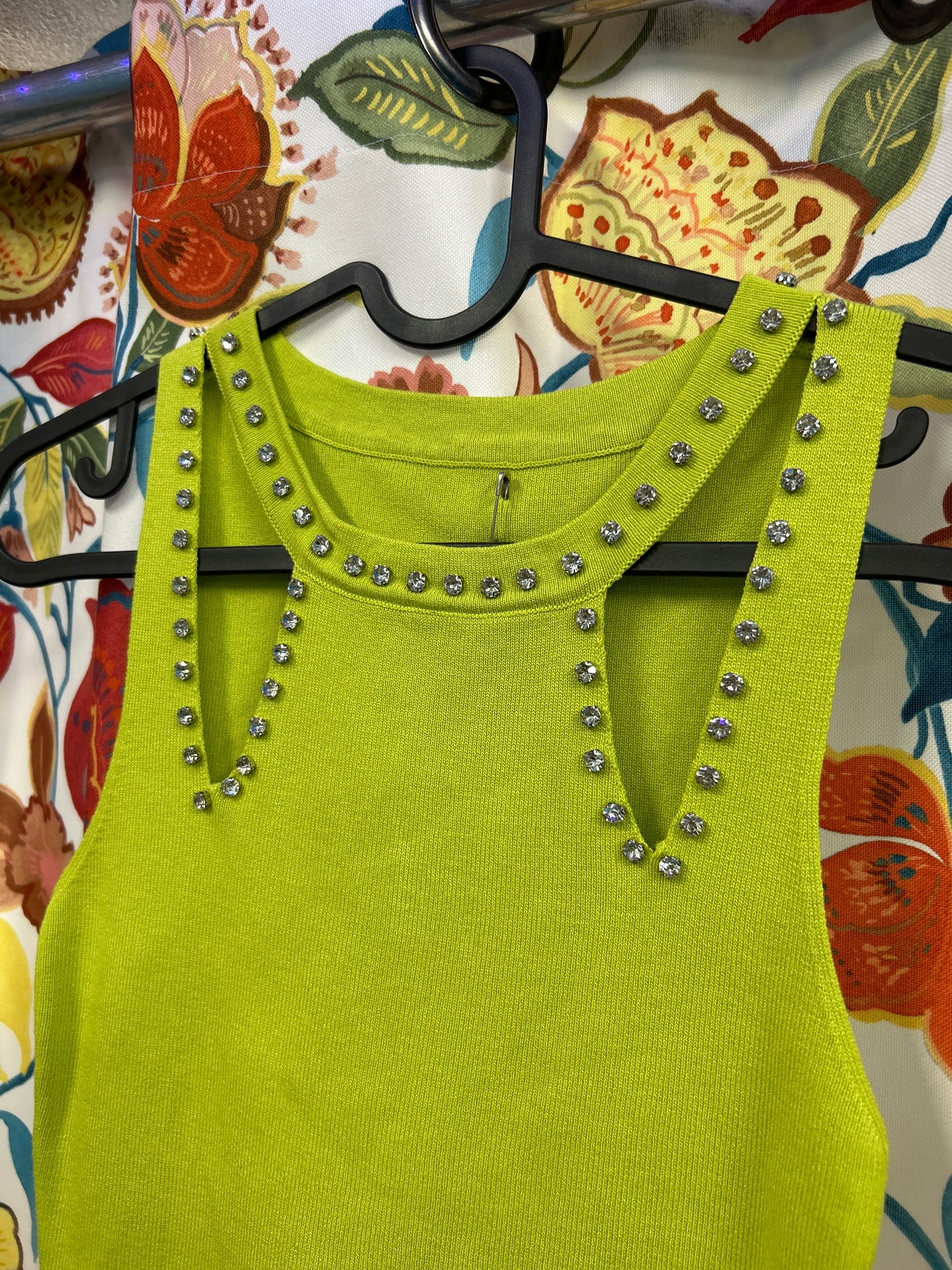 Y2k neon green top