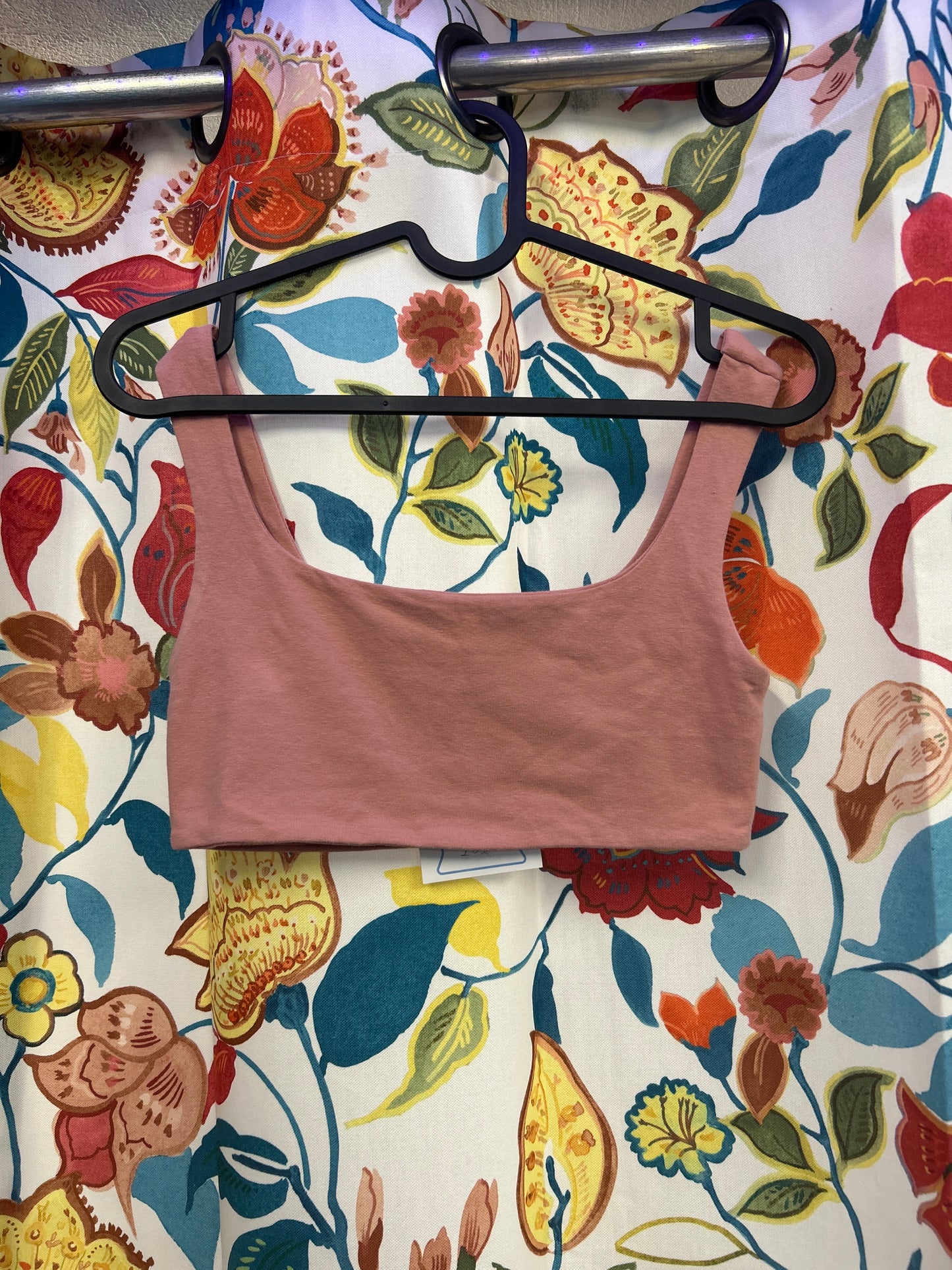 Y2k pastel pink cotton workout top