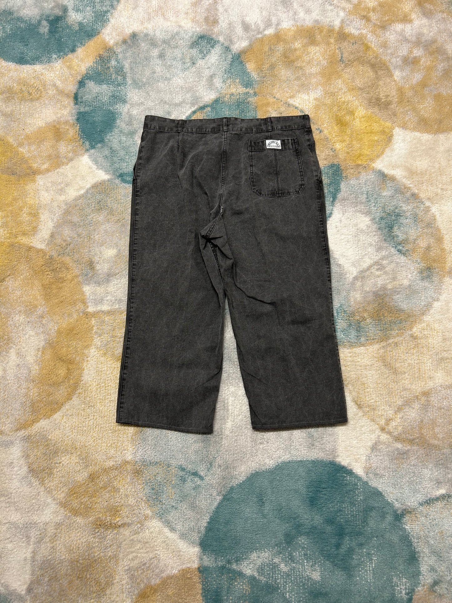 Dark grey denim capri pants