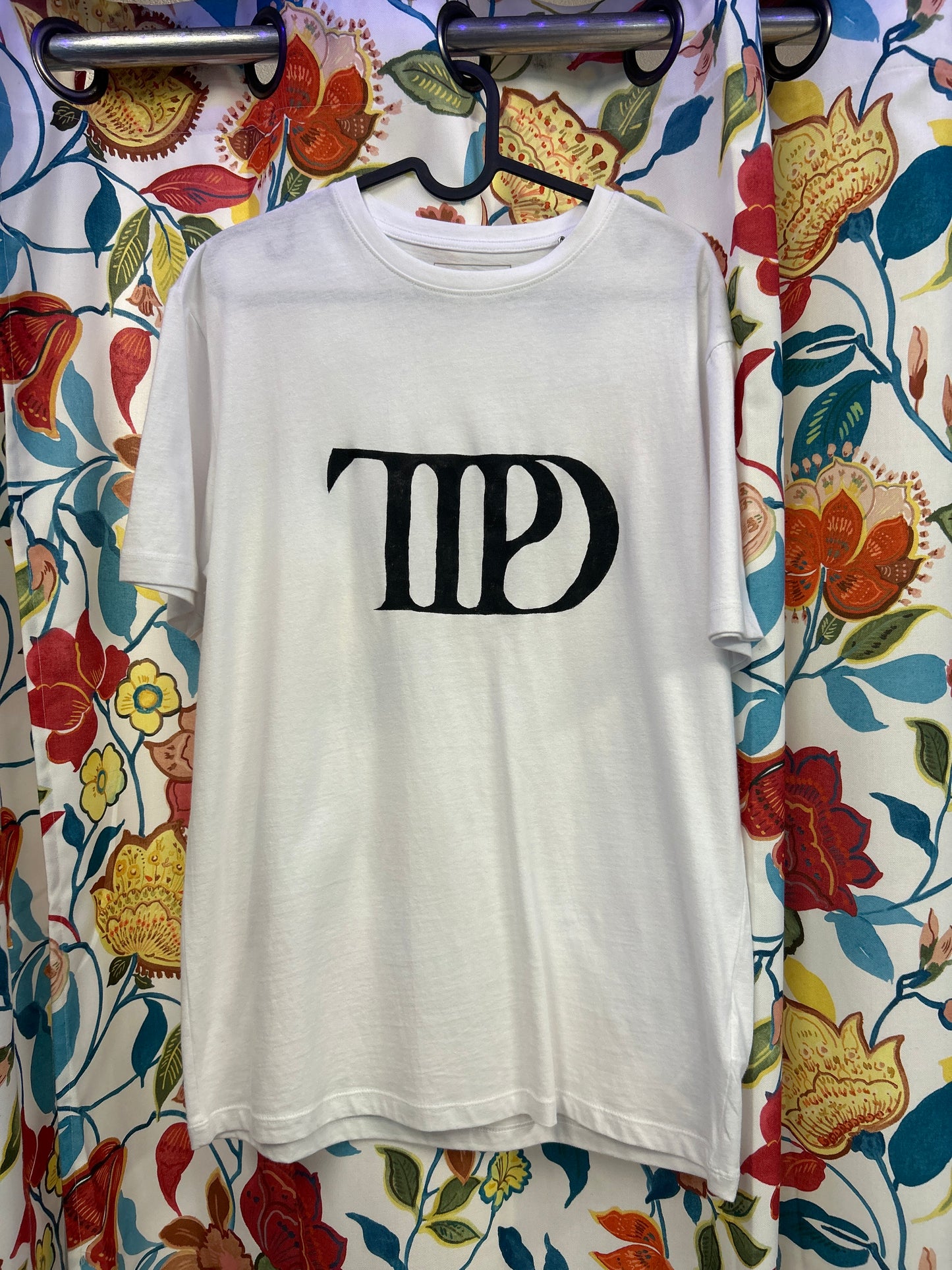 Taylor Swift 'TTPD' Black Logo Handpainted Cotton Tshirt