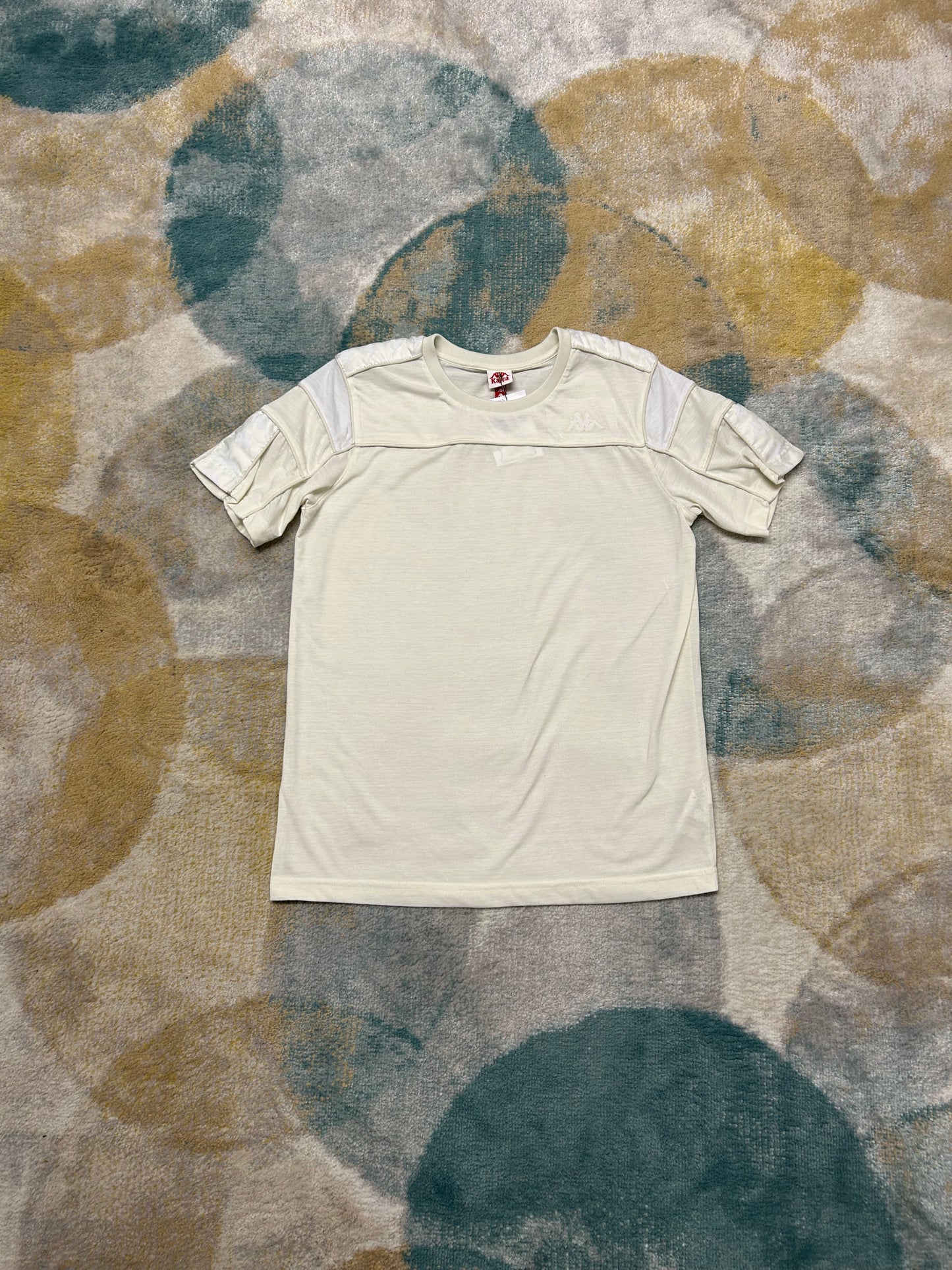 Kappa crem and white retro t-shirt