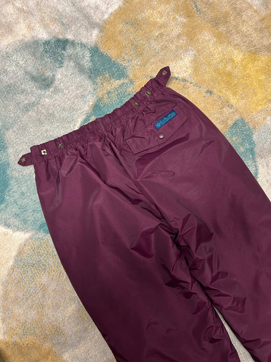 Columbia Burgundy 90's Waterproof Pants