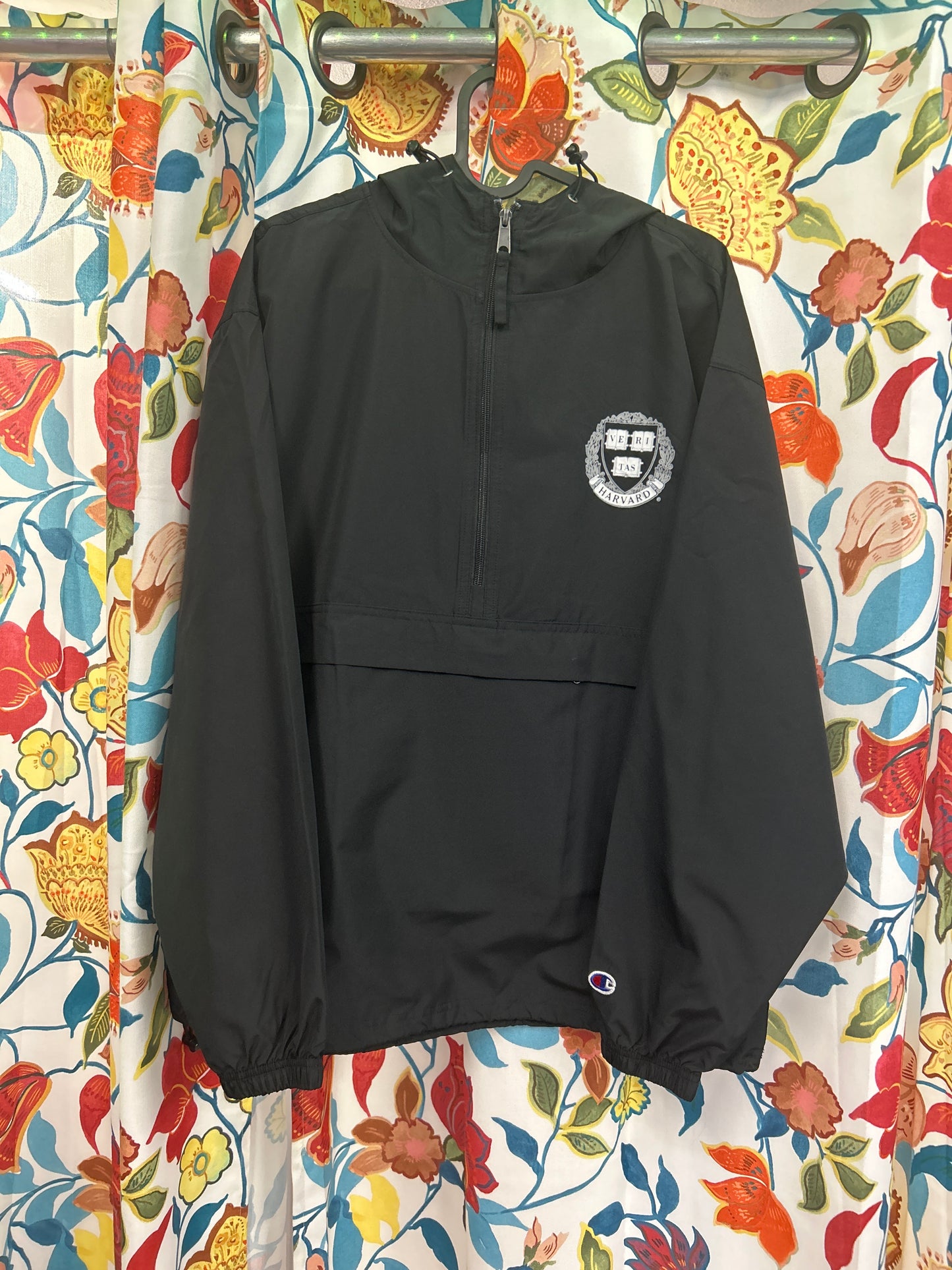 Champion Harvard black windbreaker