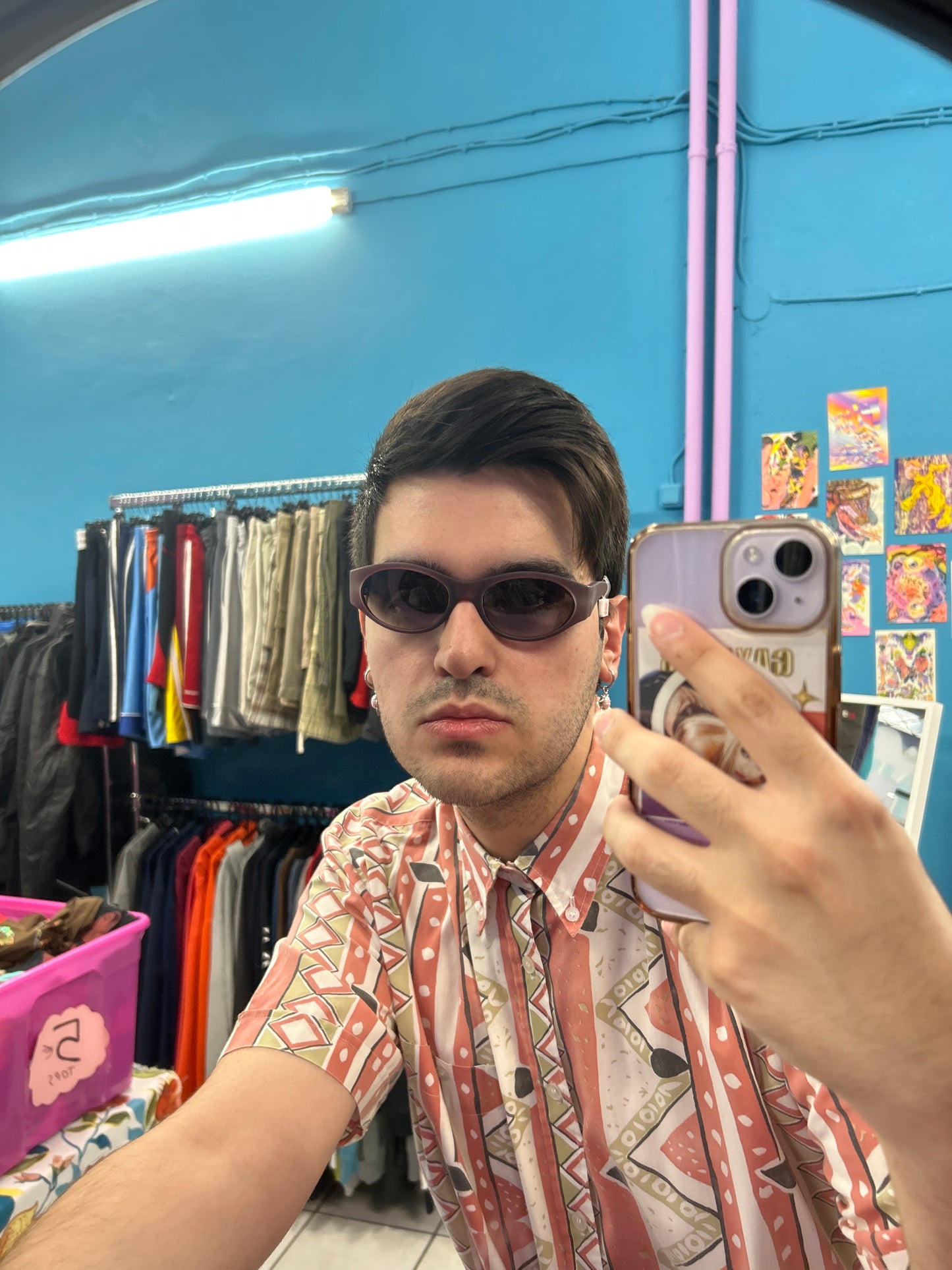 Burgundy opaque sunglasses