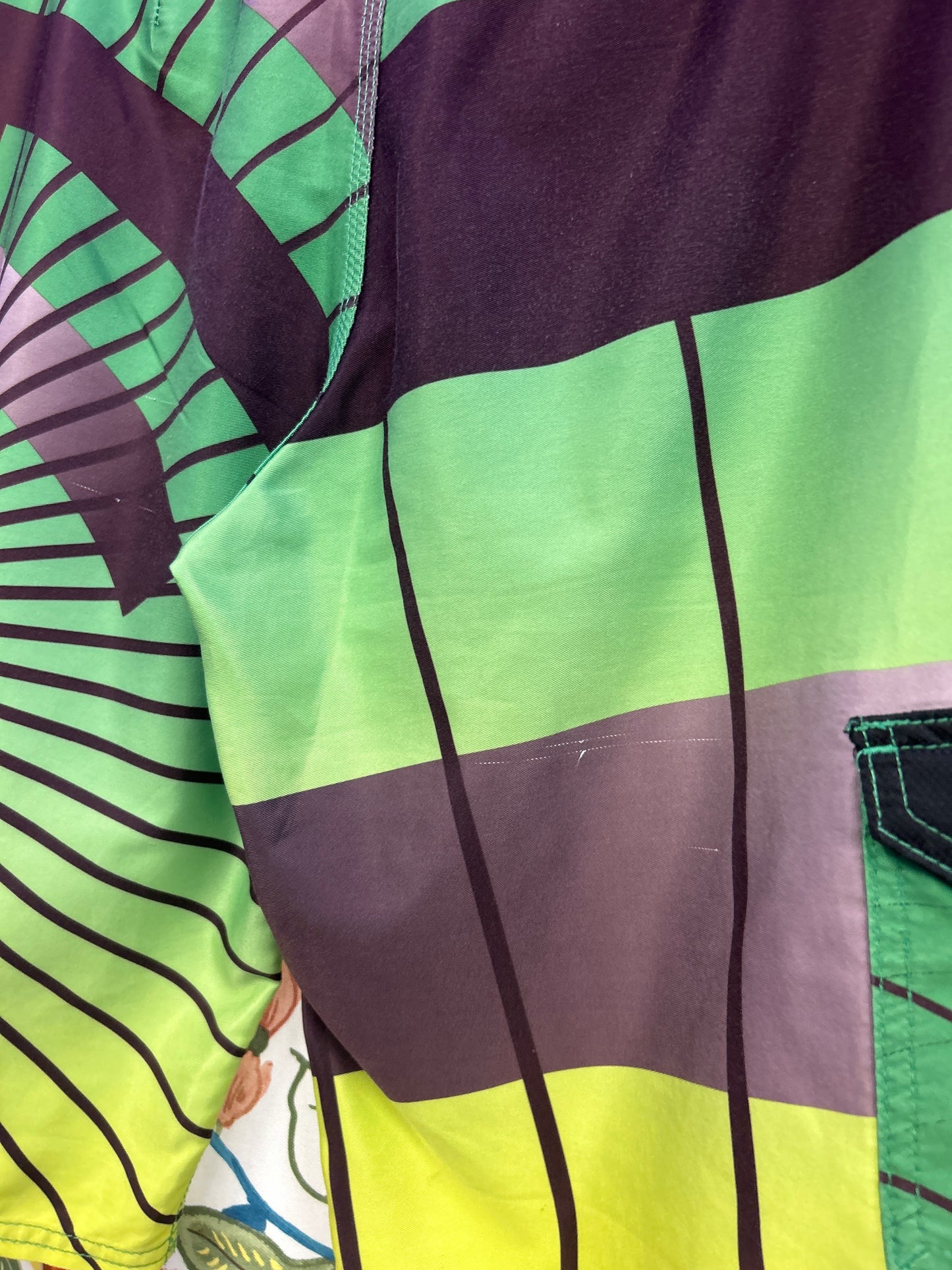 O'Neill vintage green brown and yellow swimming shorts