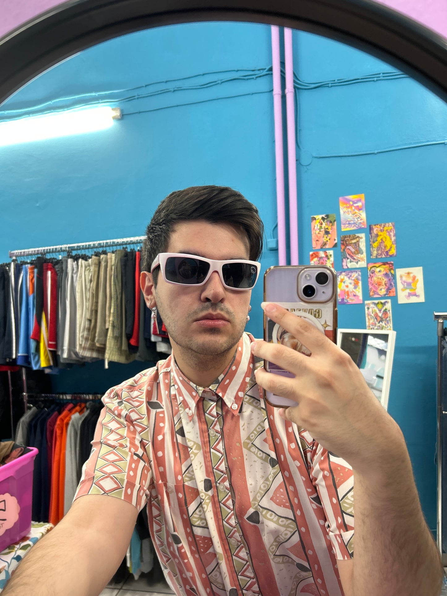 White and pink sunglasses