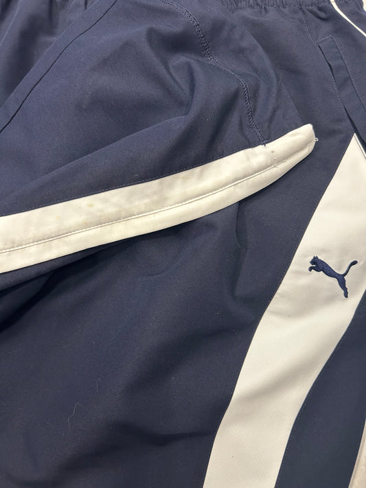Puma Dark Blue and White Parachute Trackpants