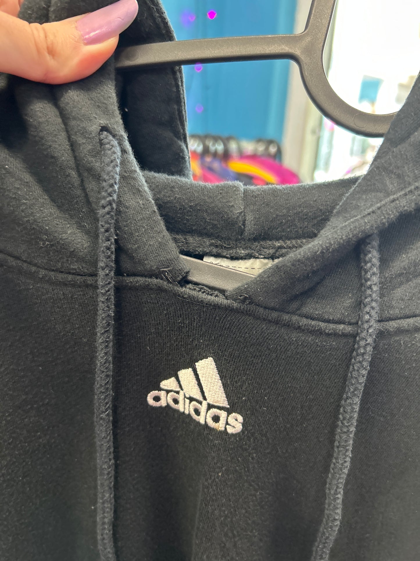 Adidas Black oversized hoodie