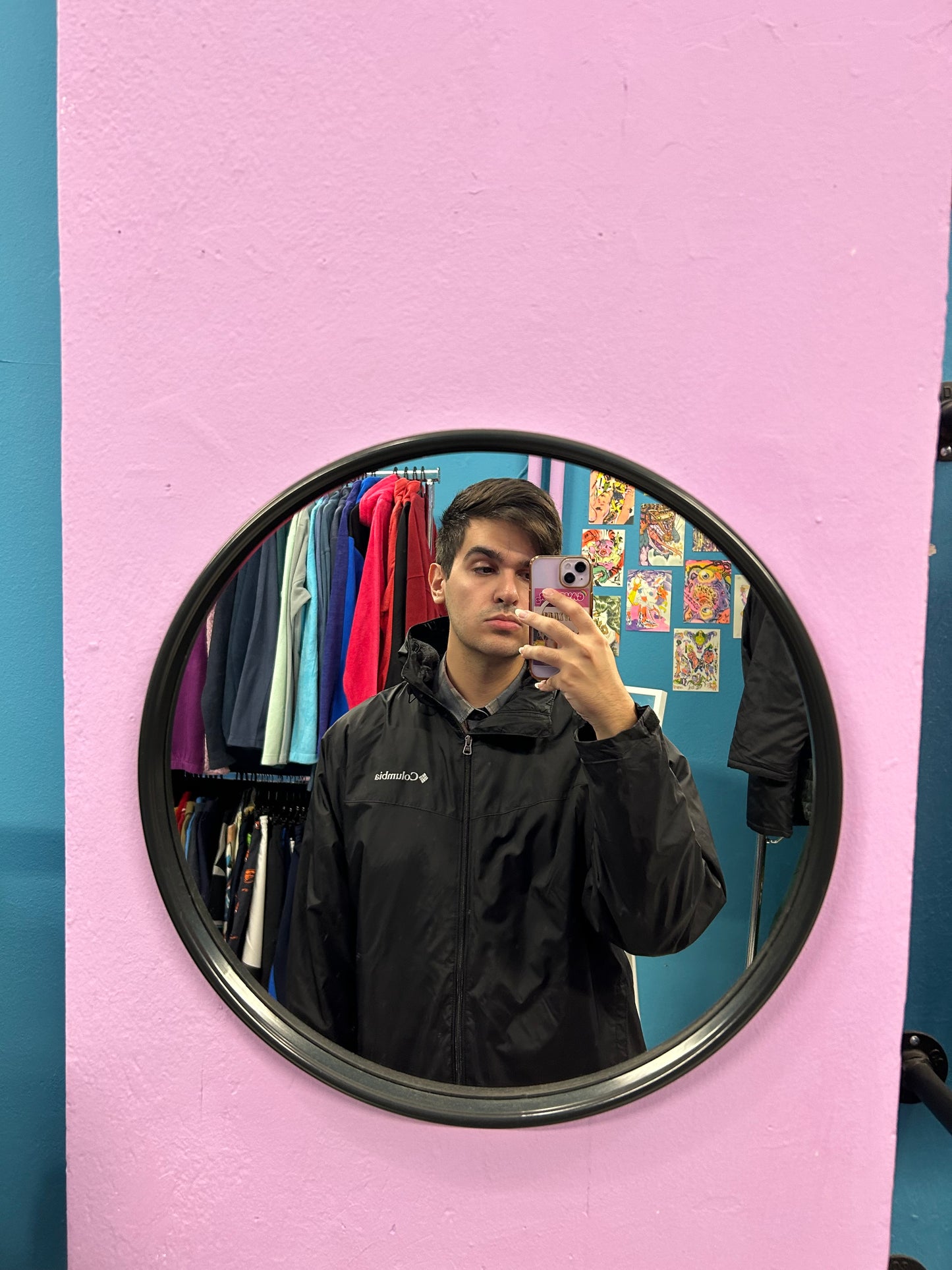 Columbia Black Waterproof Heavy Jacket with Fleece Interior