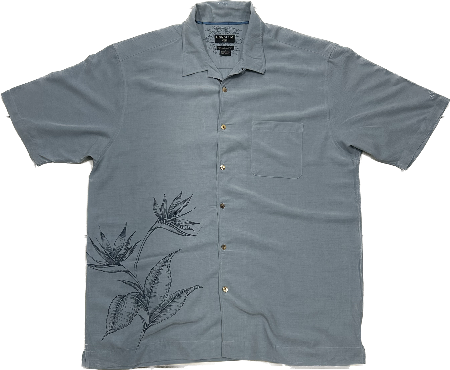 Light Blue Flower Summer Shirt