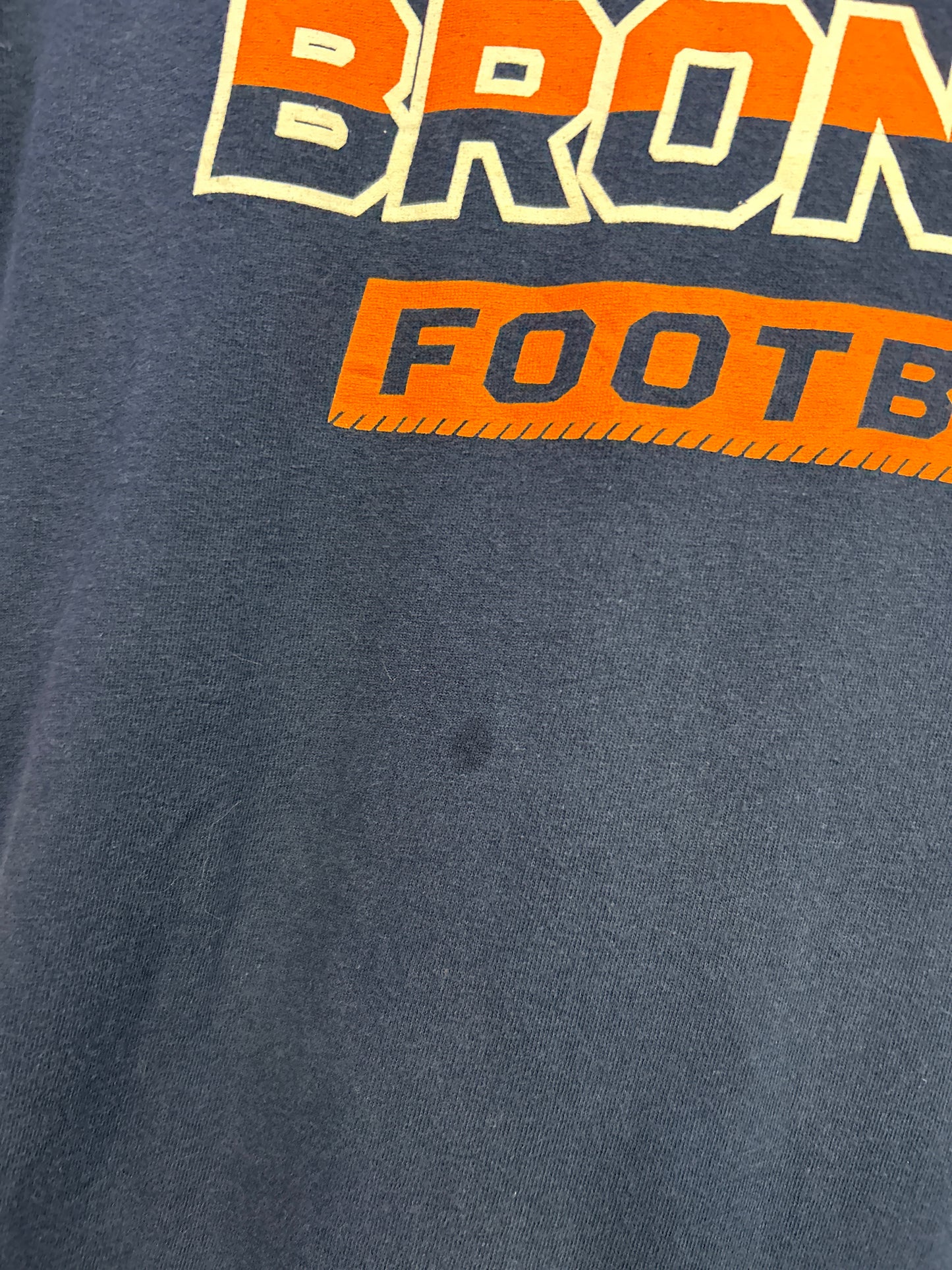 NFL 'broncos football' dark blue cotton T-shirt