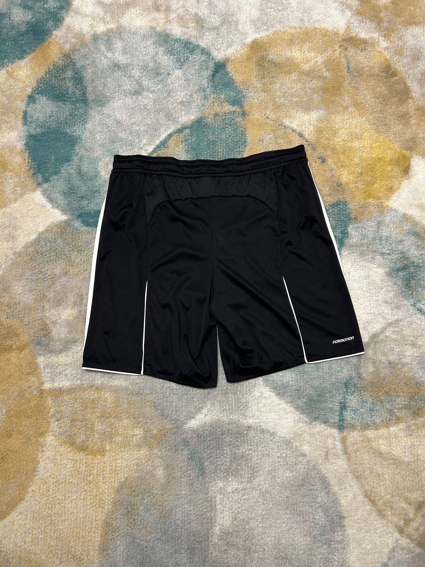 Adidas black and white athletic shorts