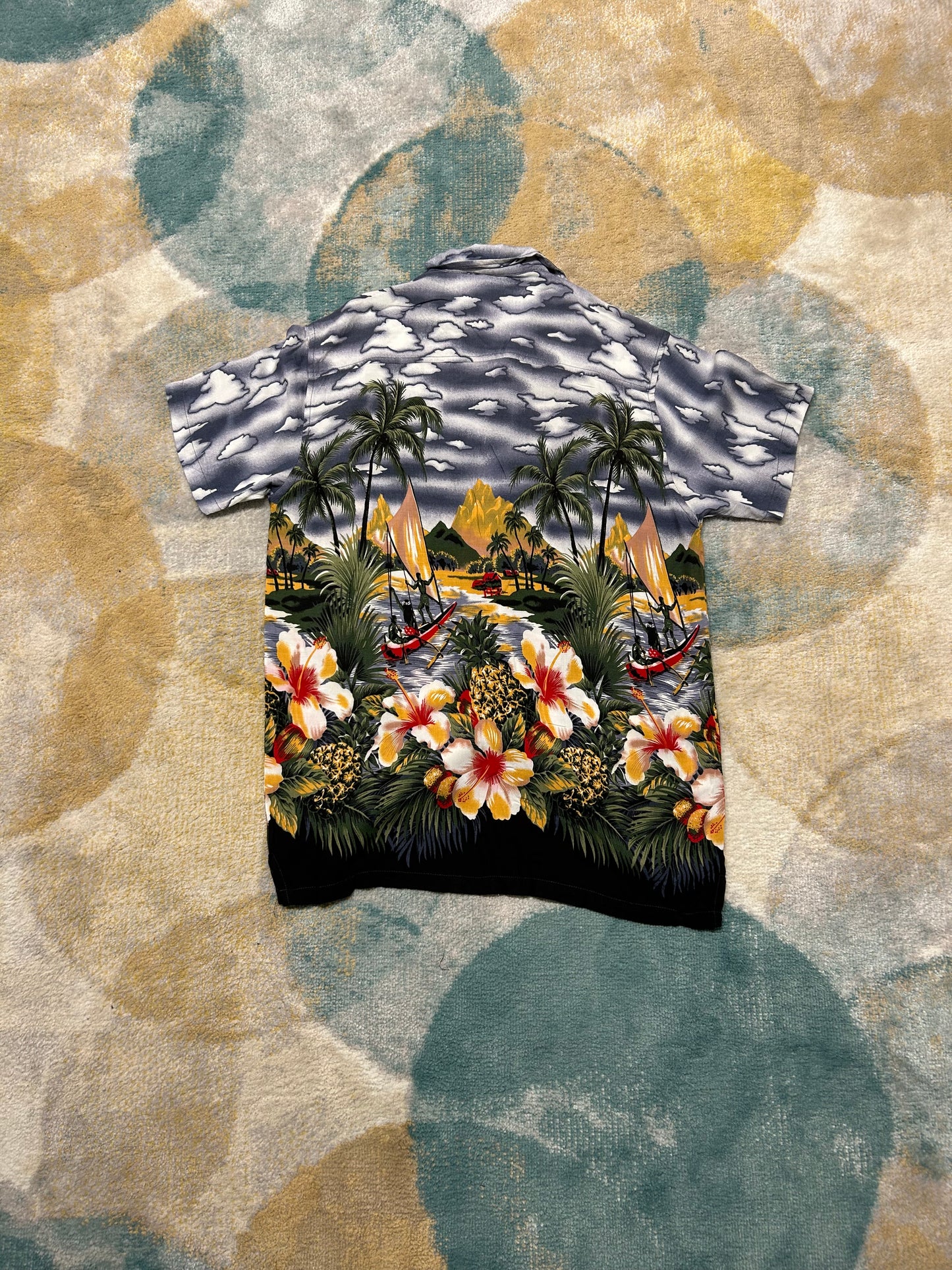 Island maximalist patterned vintage cotton shirt