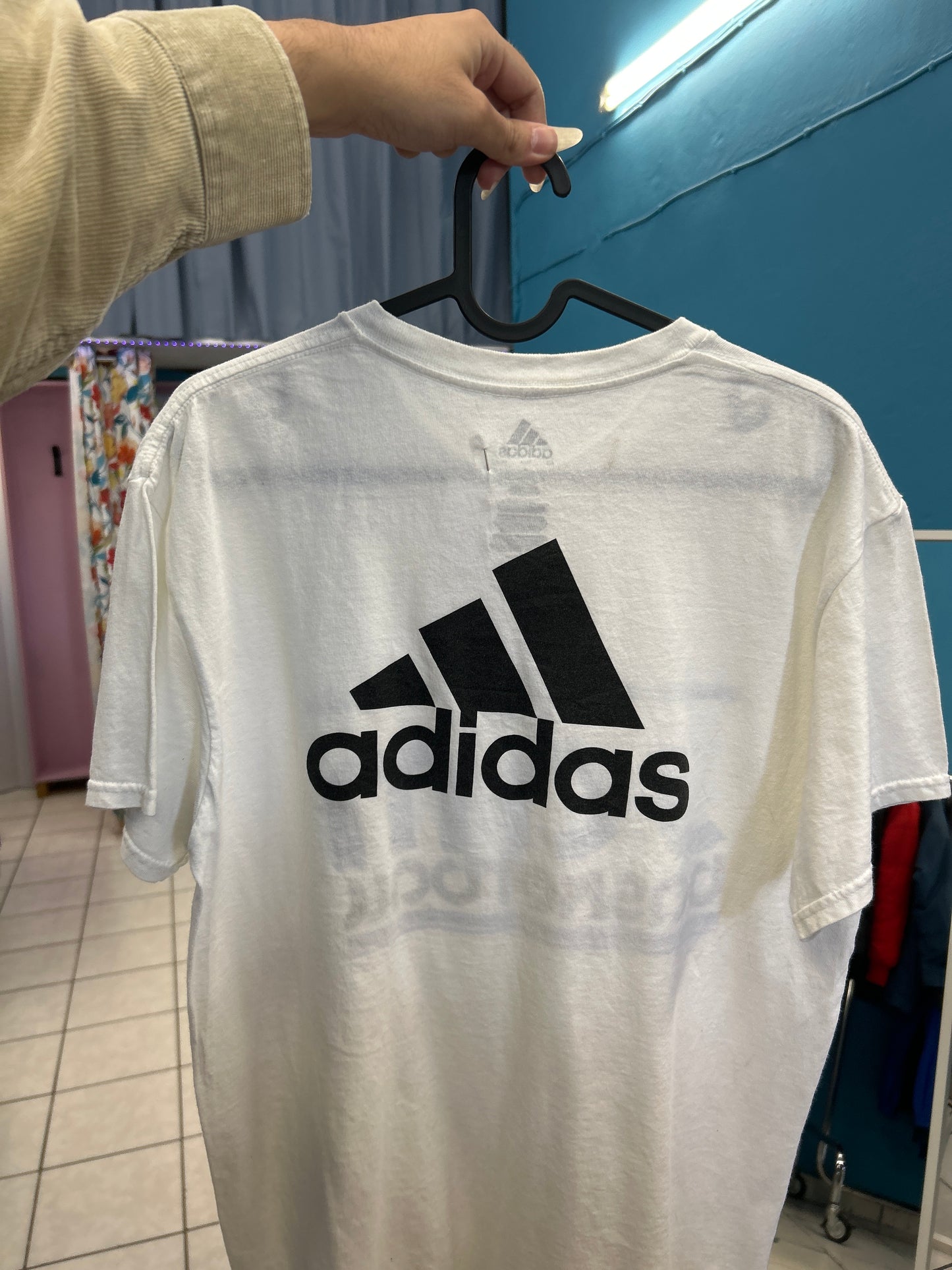 Adidas jam basketball white t-shirt