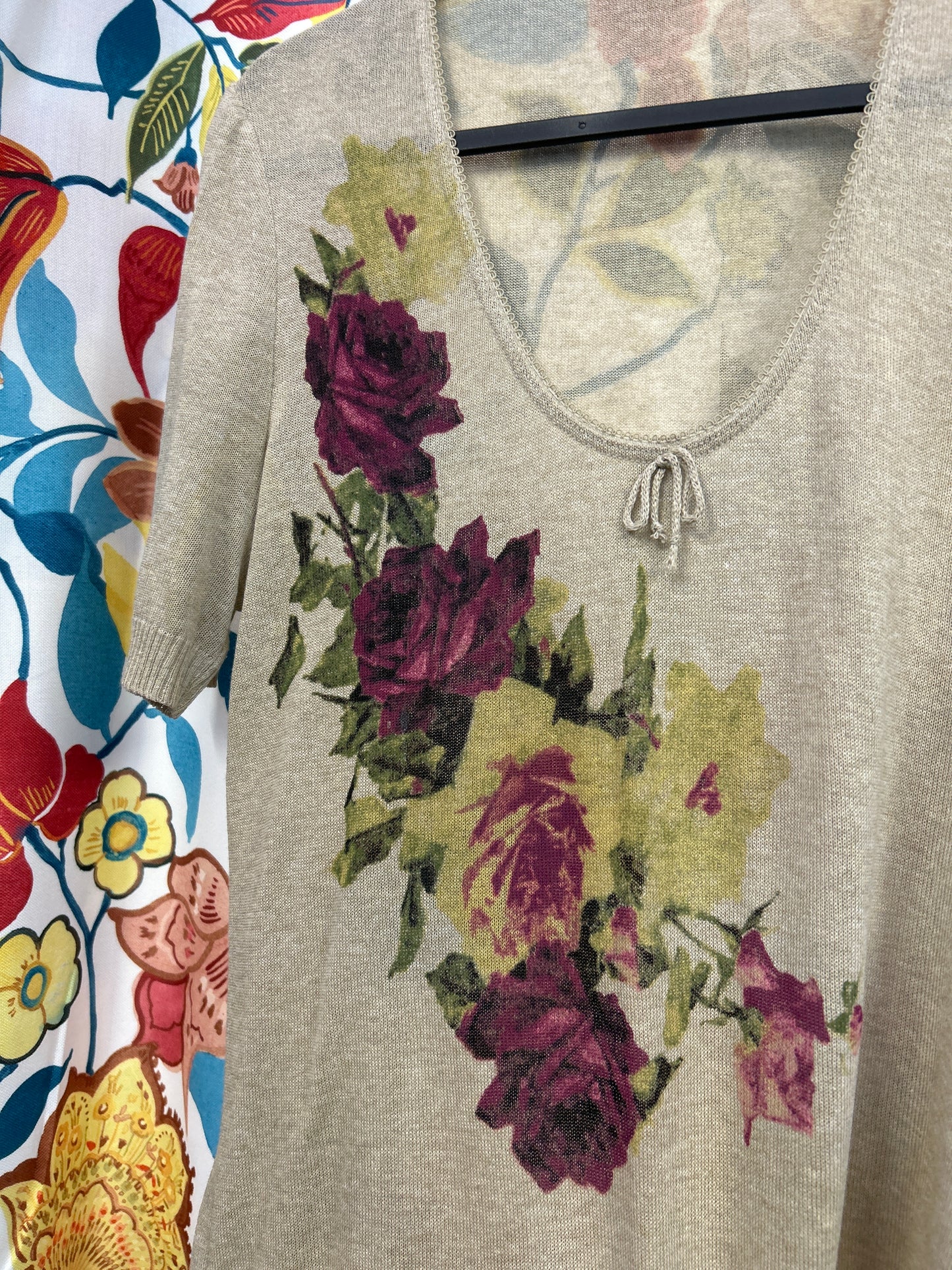 Y2k 'philos' mesh flower top