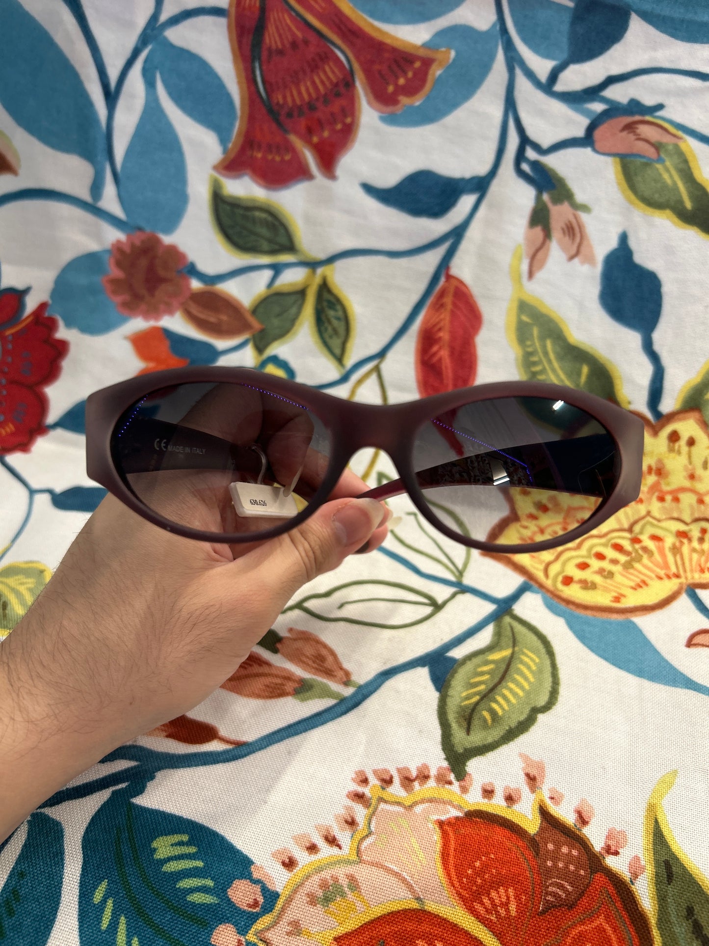 Burgundy opaque sunglasses