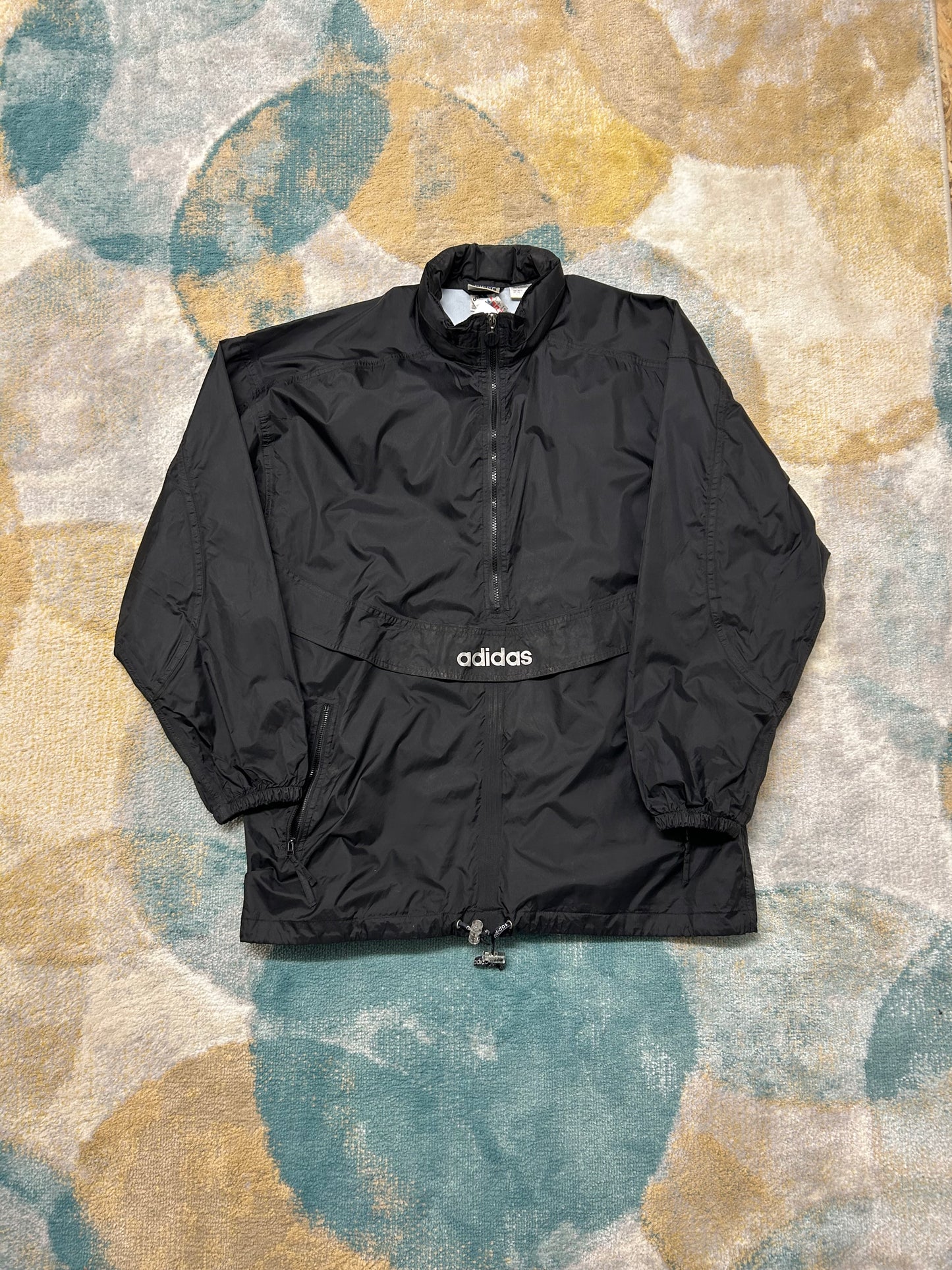 Adidas 90's black windbreaker (waterproof)