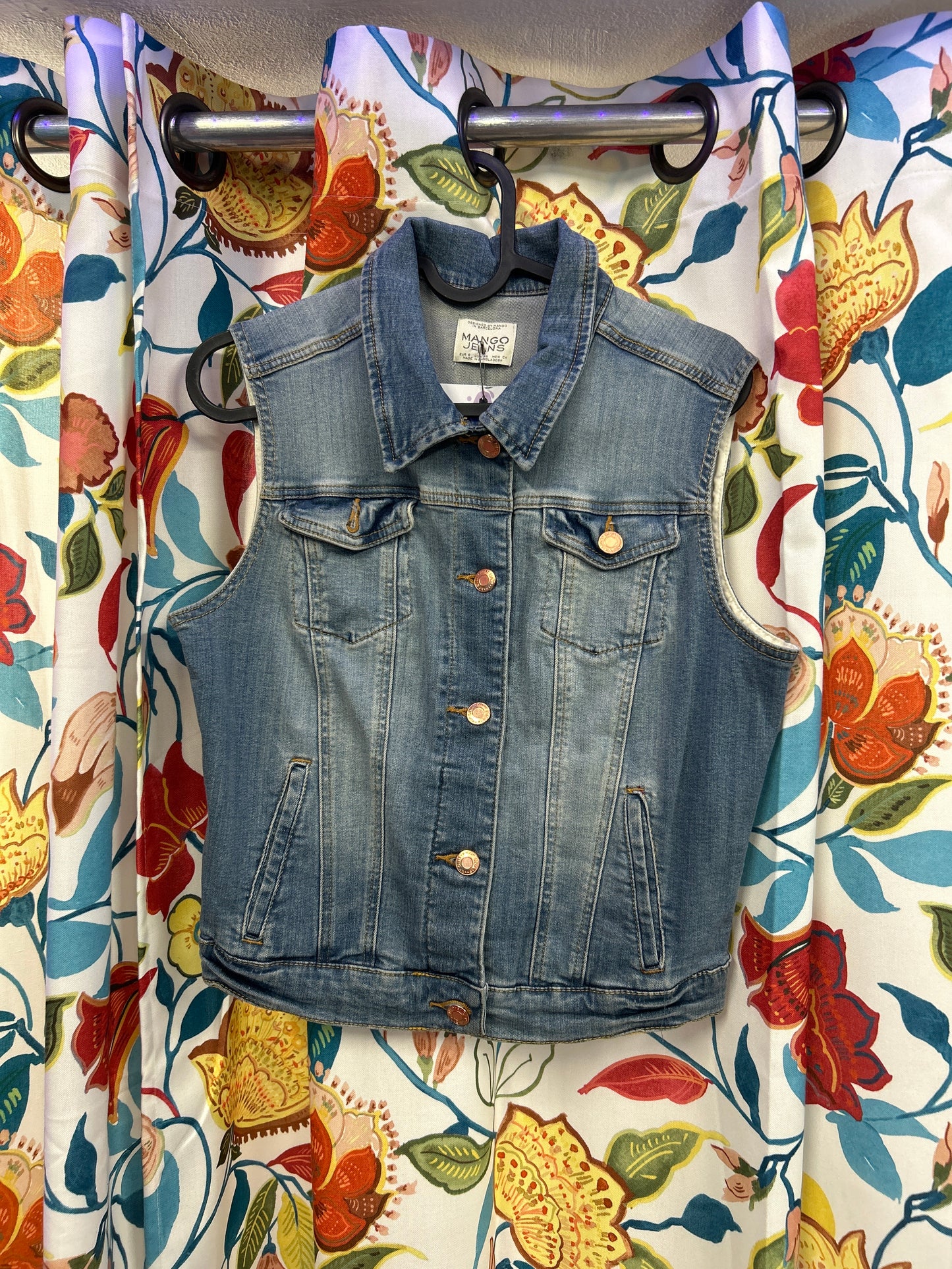 Y2k mango denim vest