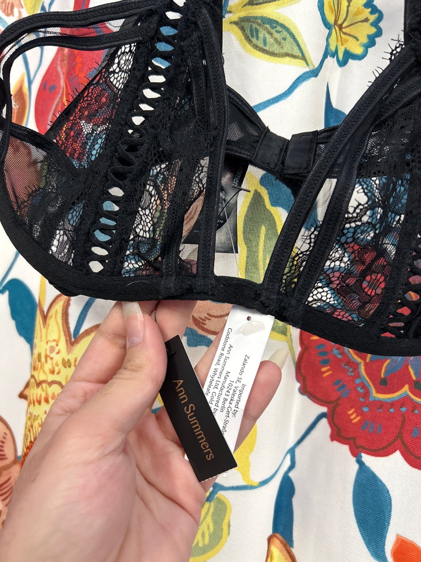 Y2k deadstock black lace top