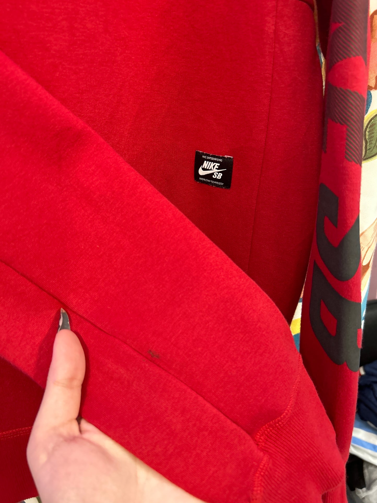 Nike SB red cotton Crewneck