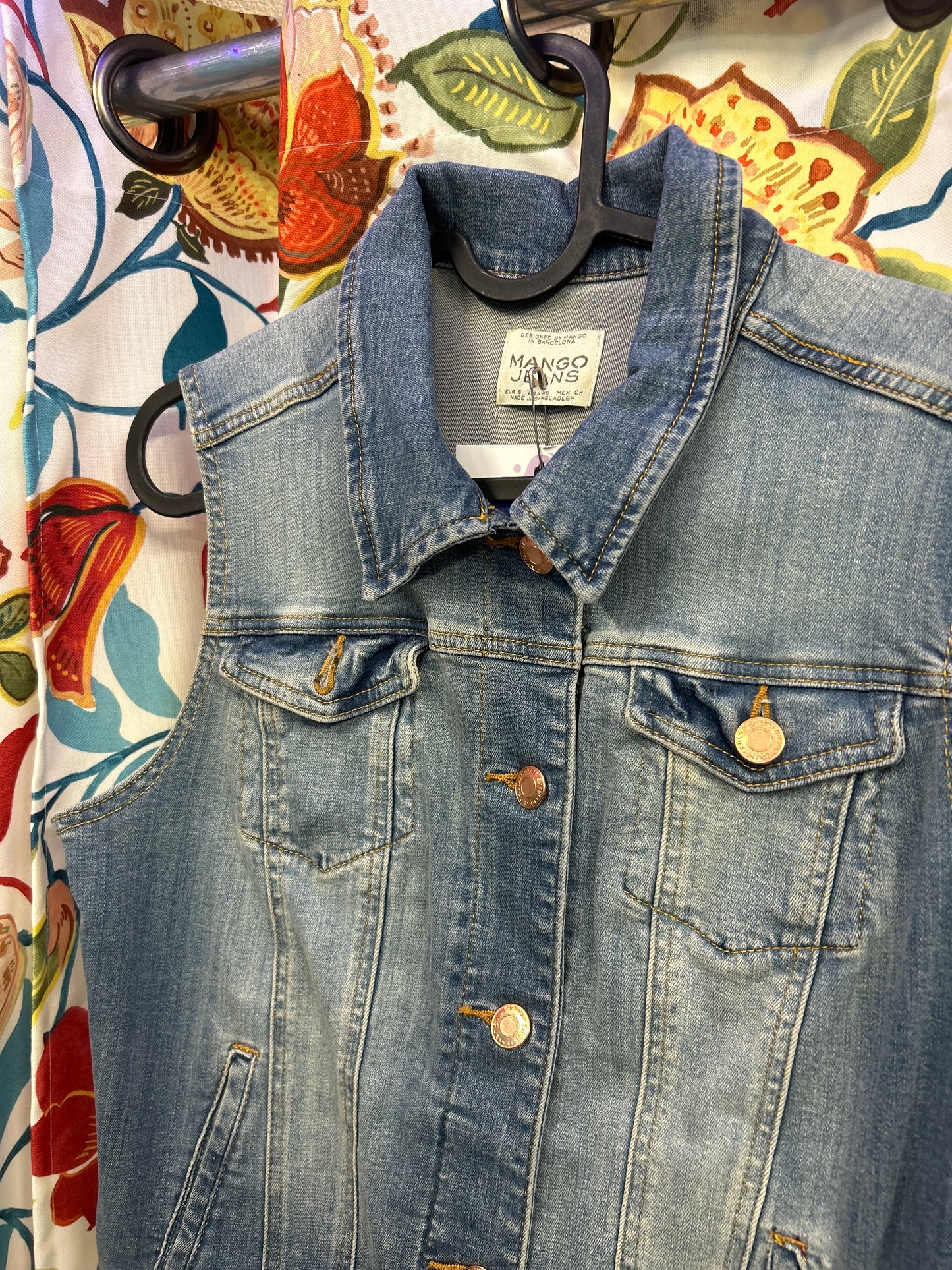 Y2k mango denim vest