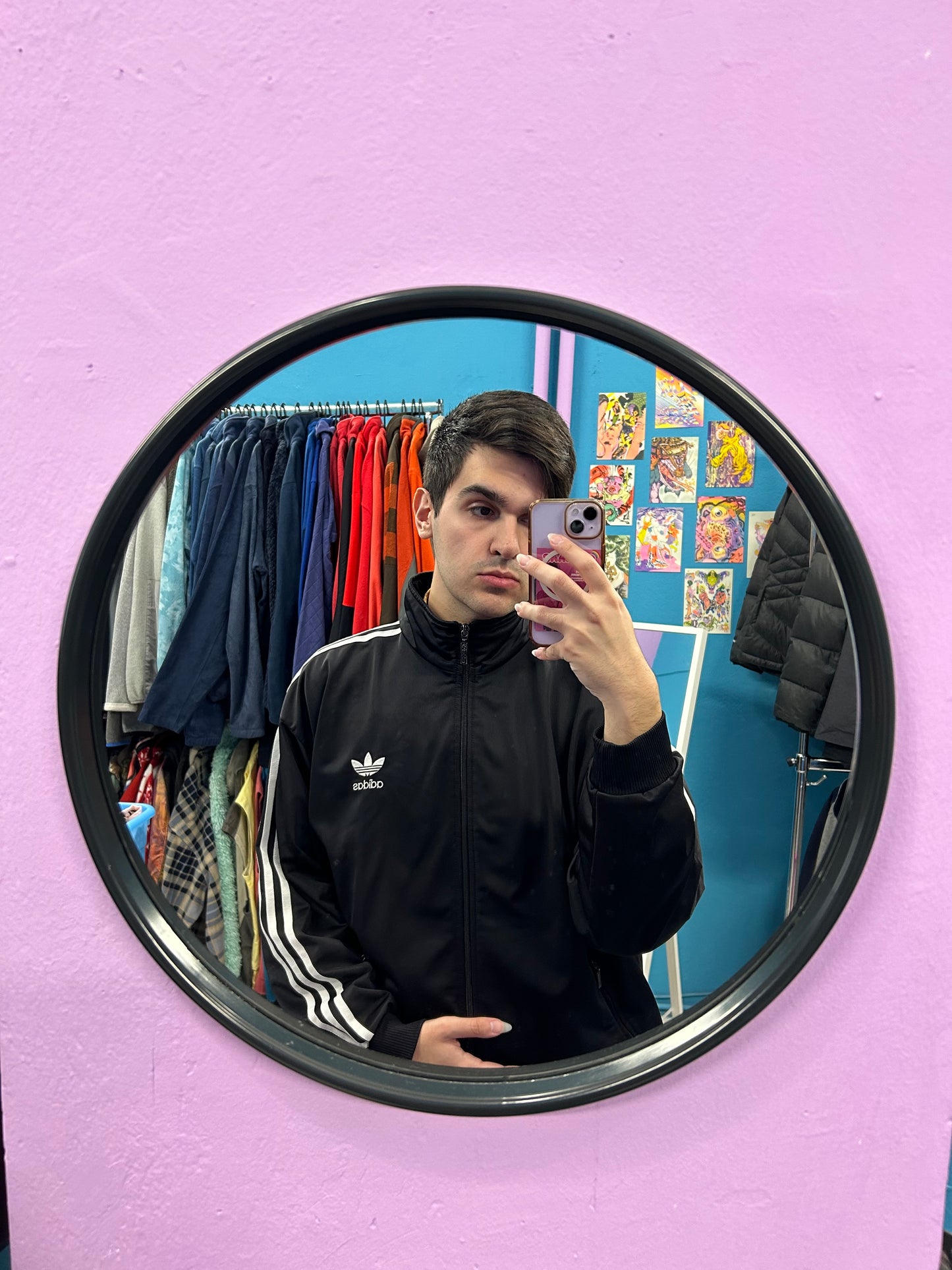 Adidas Black Baggy Retro Trackjacket
