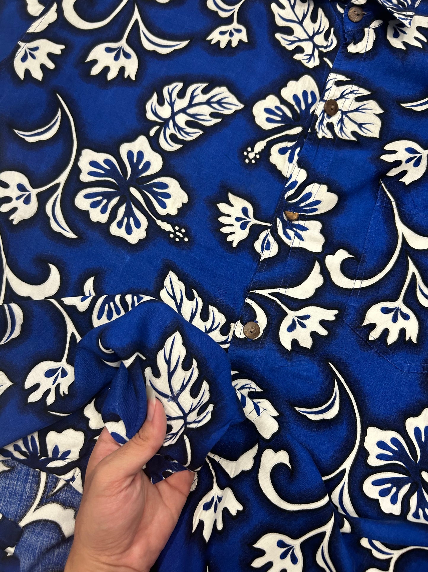 Midnight Blue Floral Summer Shirt