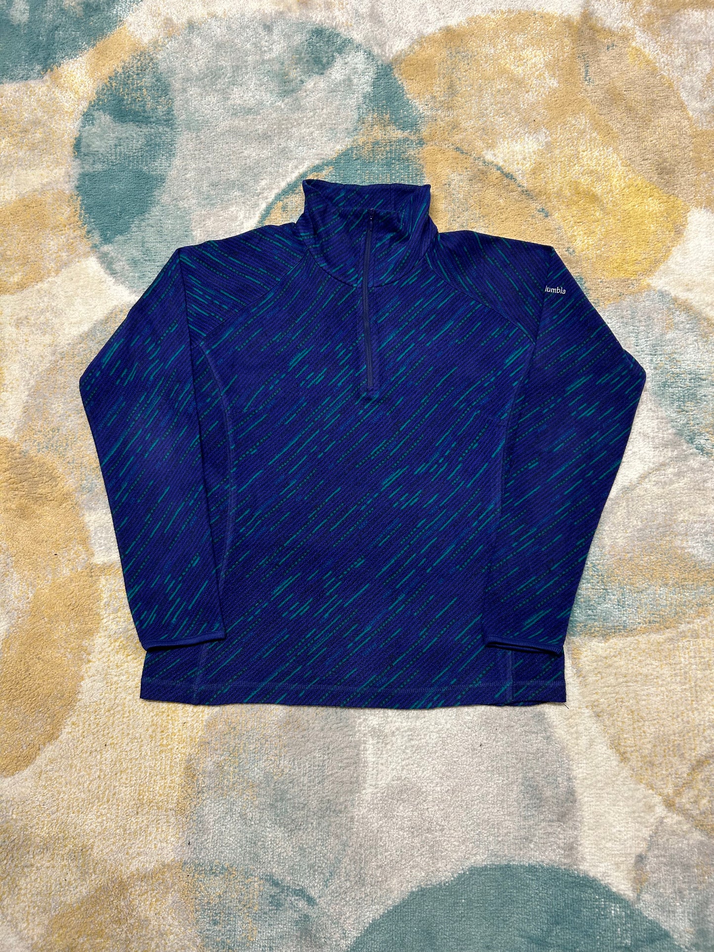 Columbia Midnight Blue Patterned Fleece Half-Zip