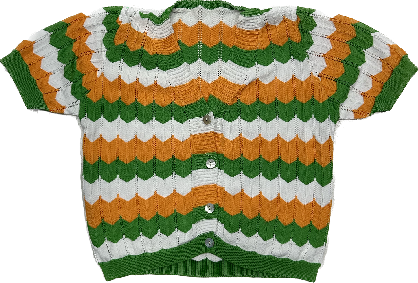 Green Orange White Top