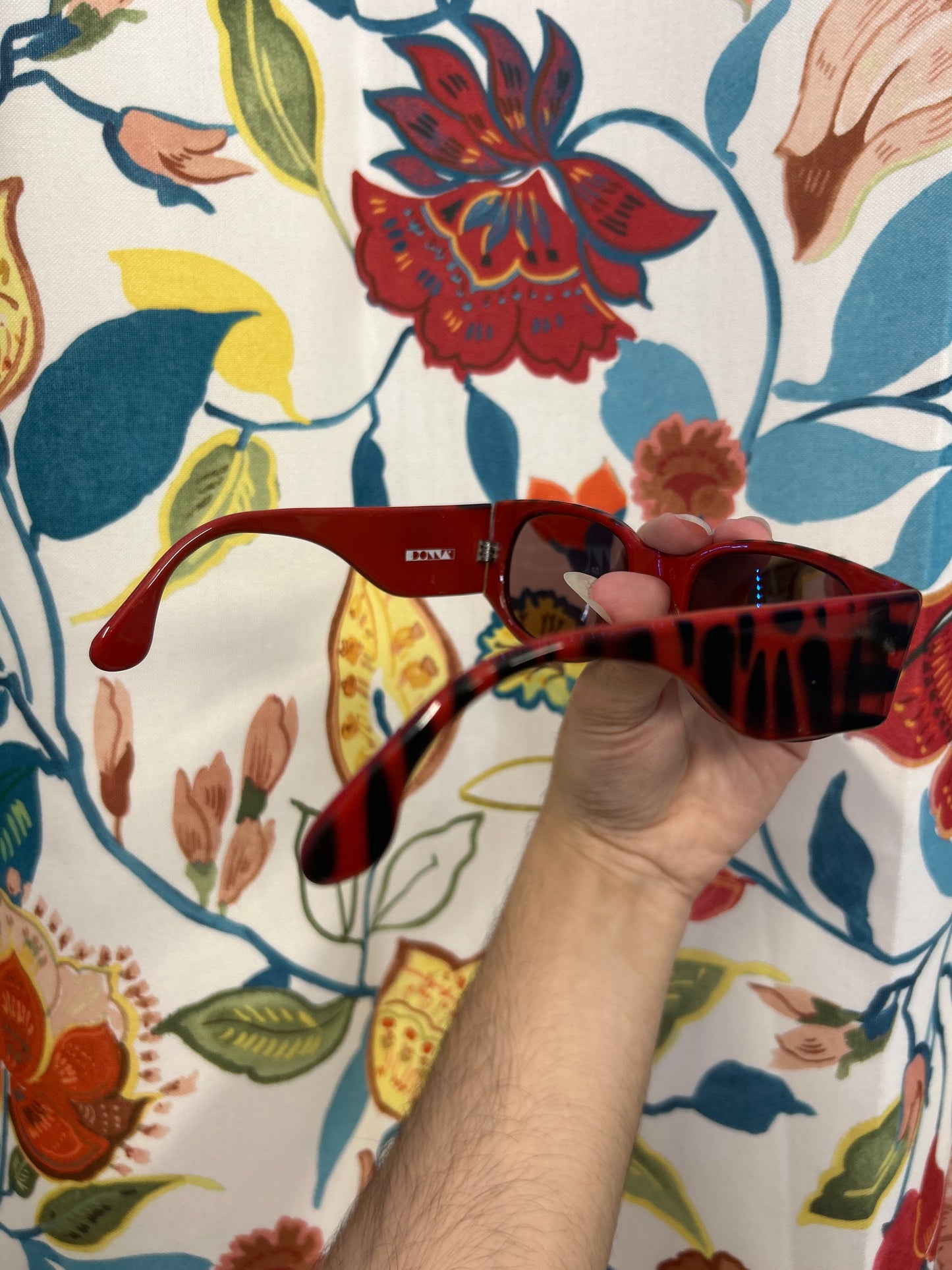 Red and Black Patterned Italian Shades