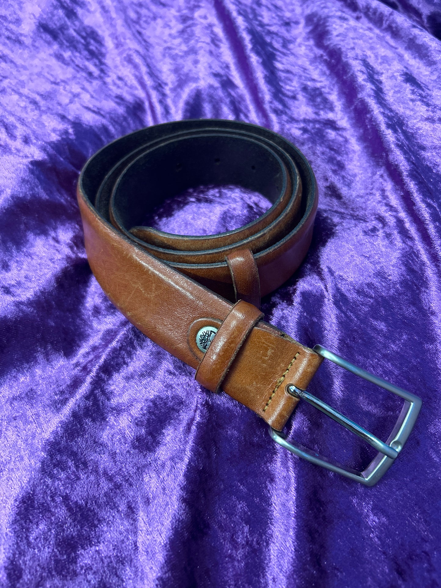 Τimberland Brown Leather Belt