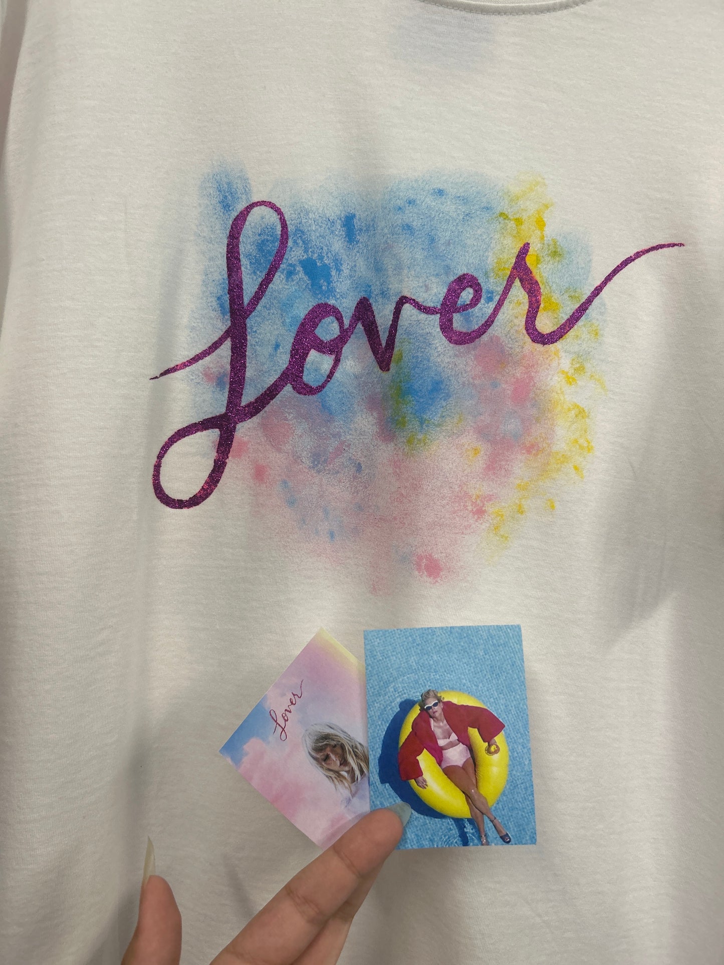 Taylor Swift 'Lover' Album Logo Handpainted Cotton T-shirt