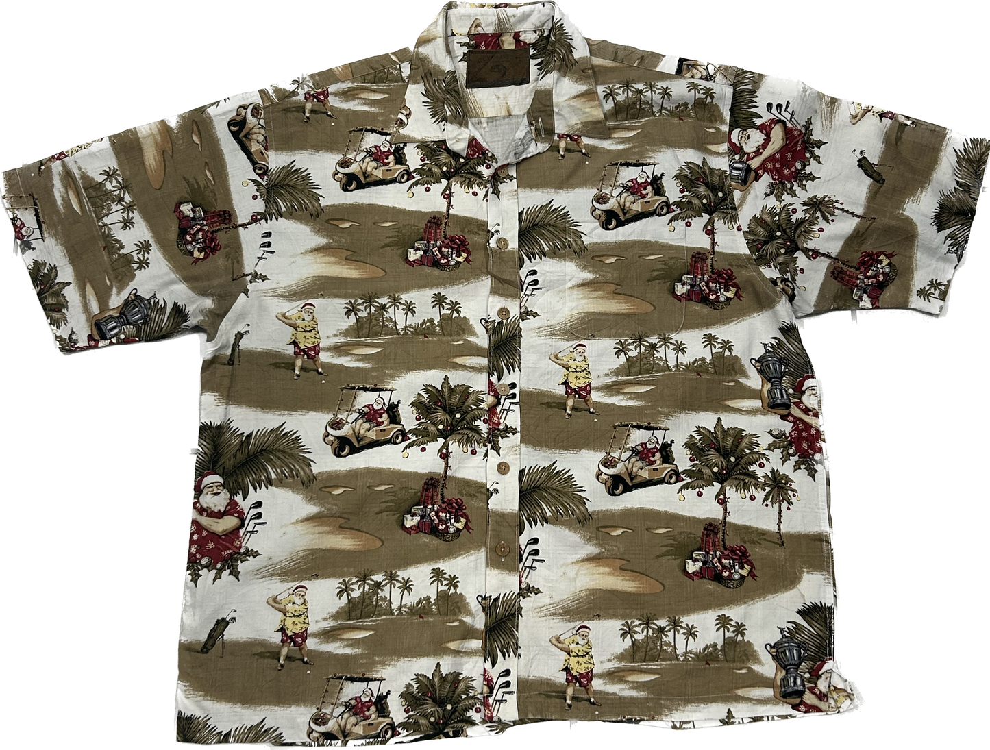 Santa Playing Golf Shirt