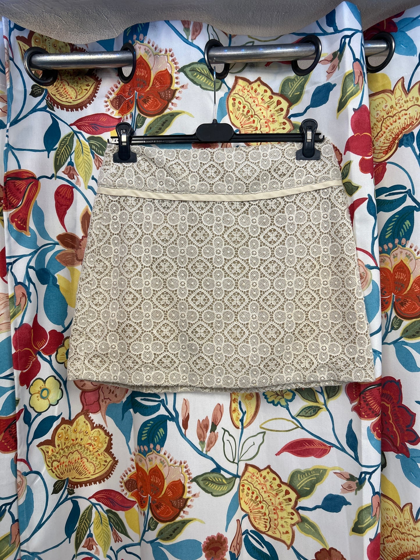 Y2K promod white lace skirt
