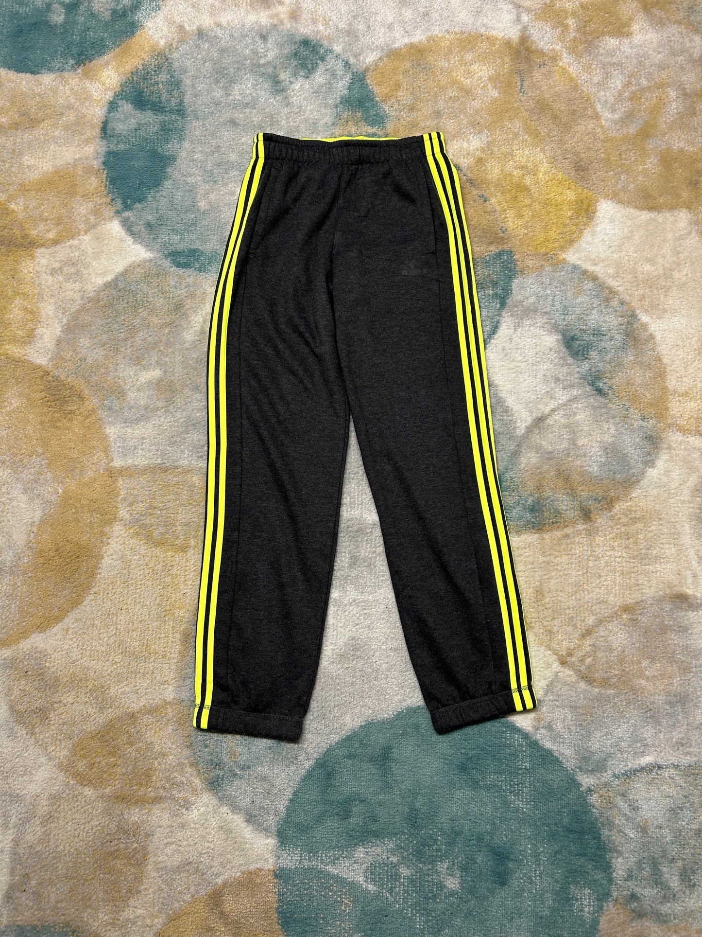 Adidas Grey and Neon Green Trackpants