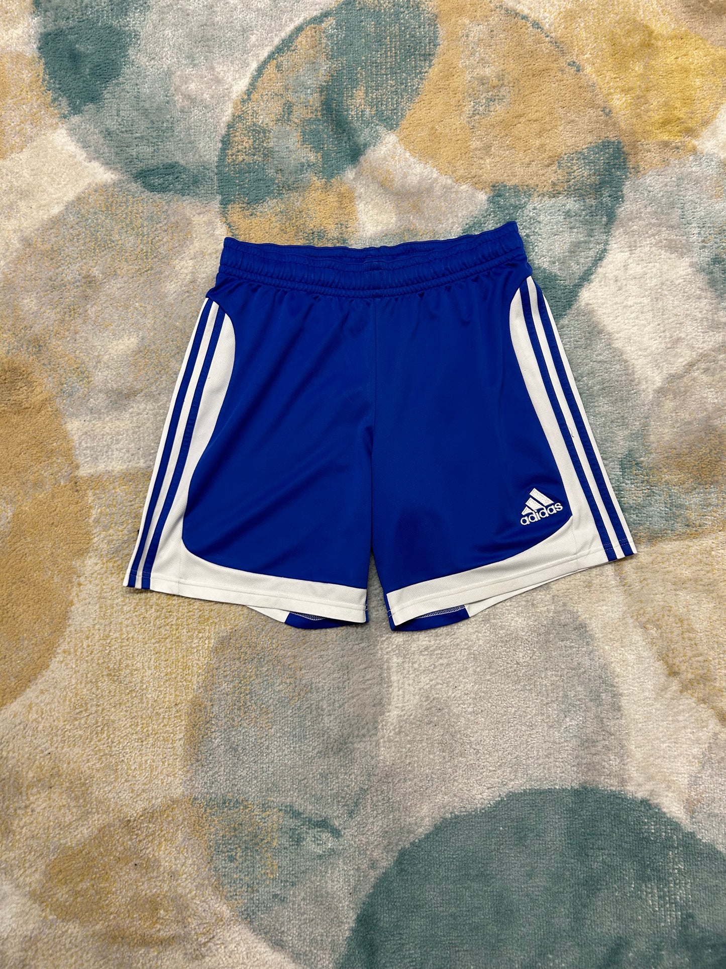 Adidas blue and white athletic shorts