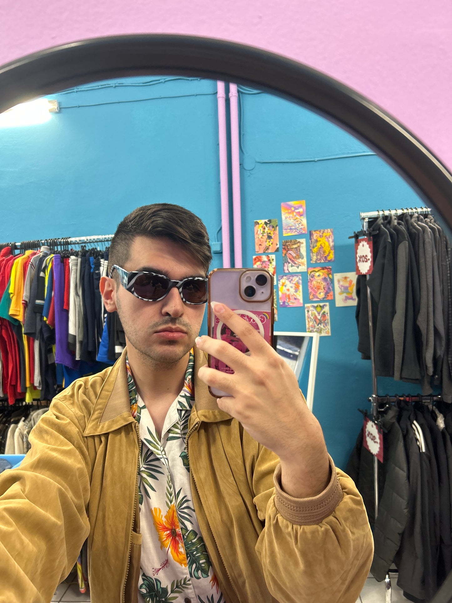Black and White UV Protection Deadstock Italian Glasses