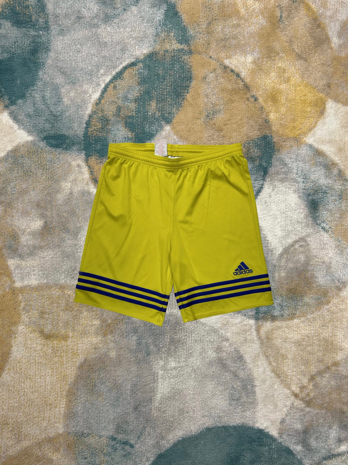 Adidas Yellow and Blue Lightweight Shorts