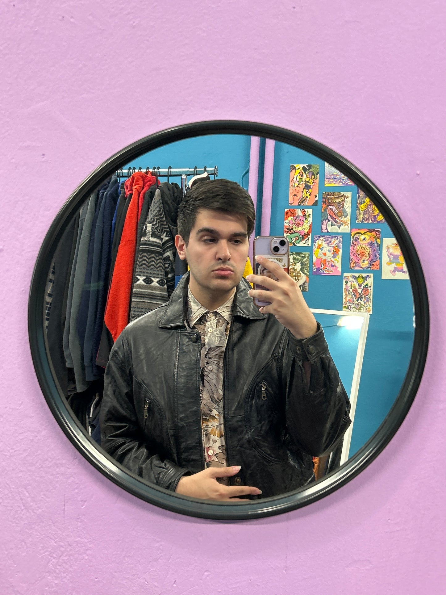 Black 100% leather motorcycle jacket