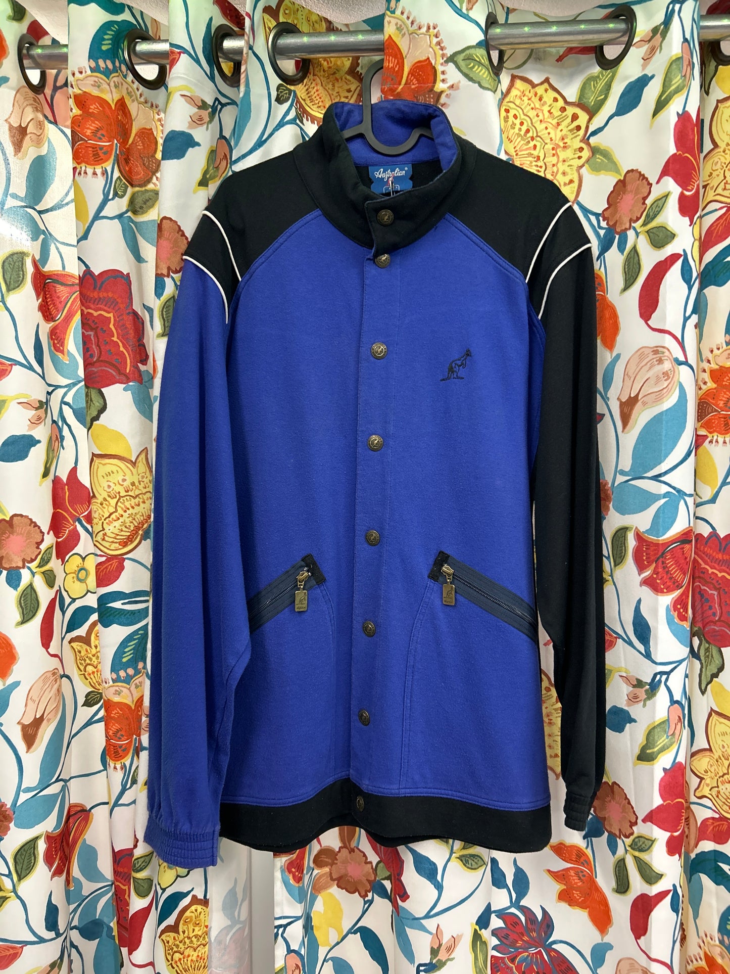 Australian retro dark blue and black cotton jacket
