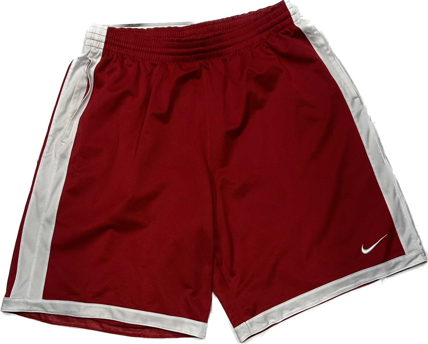 Nike Red and White Retro Basketball Shorts