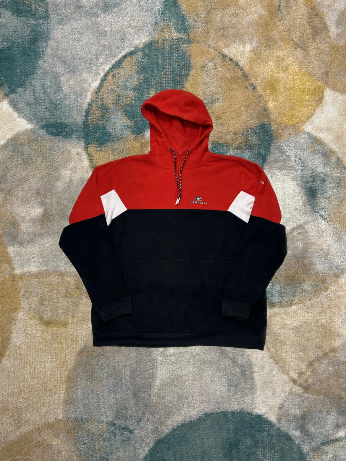 Columbia Black and Red Fleece Half-Zip