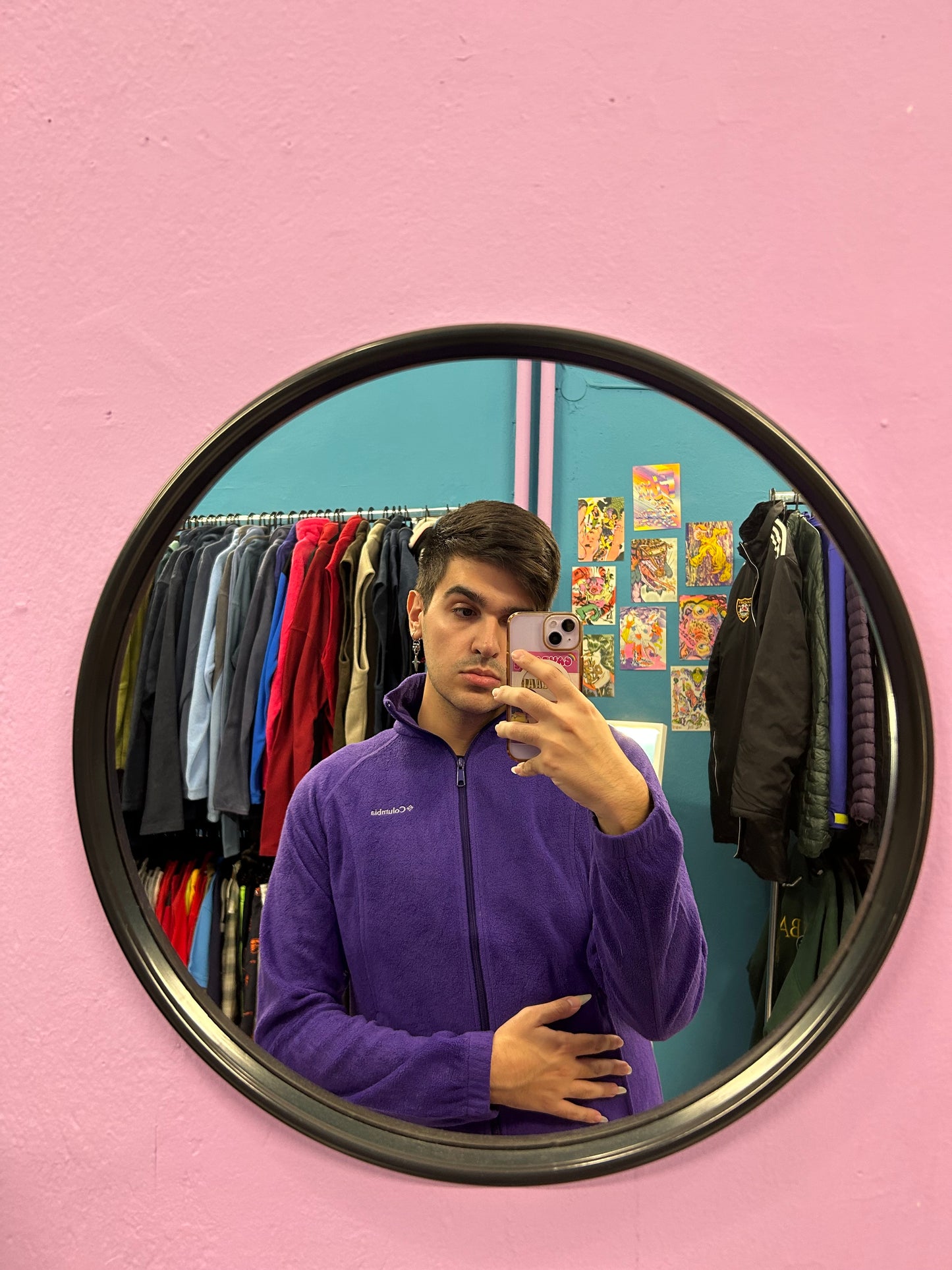 Columbia electric purple fleece jacket