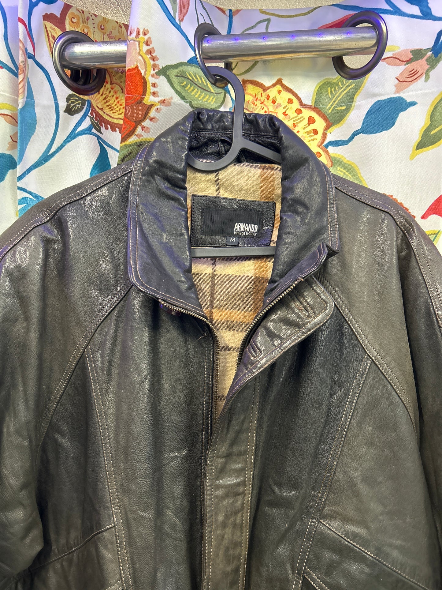 Armando 100% leather vintage jacket