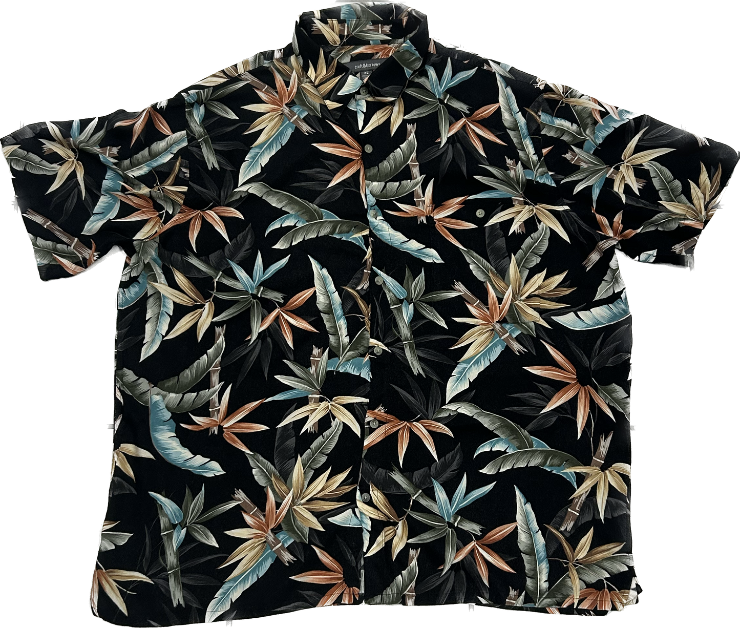 Black Colorful Floral Summer Shirt