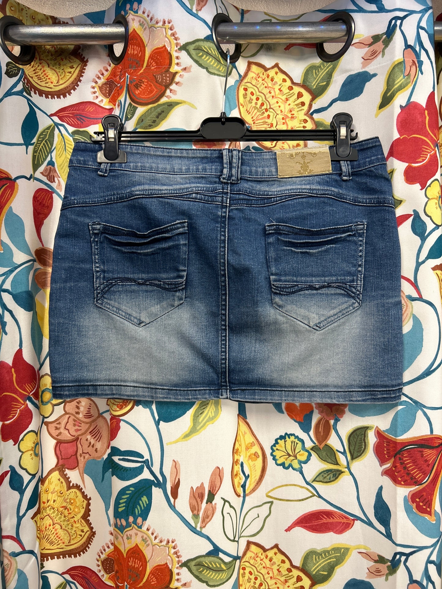 Y2K pimkie denim life white washed denim skirt