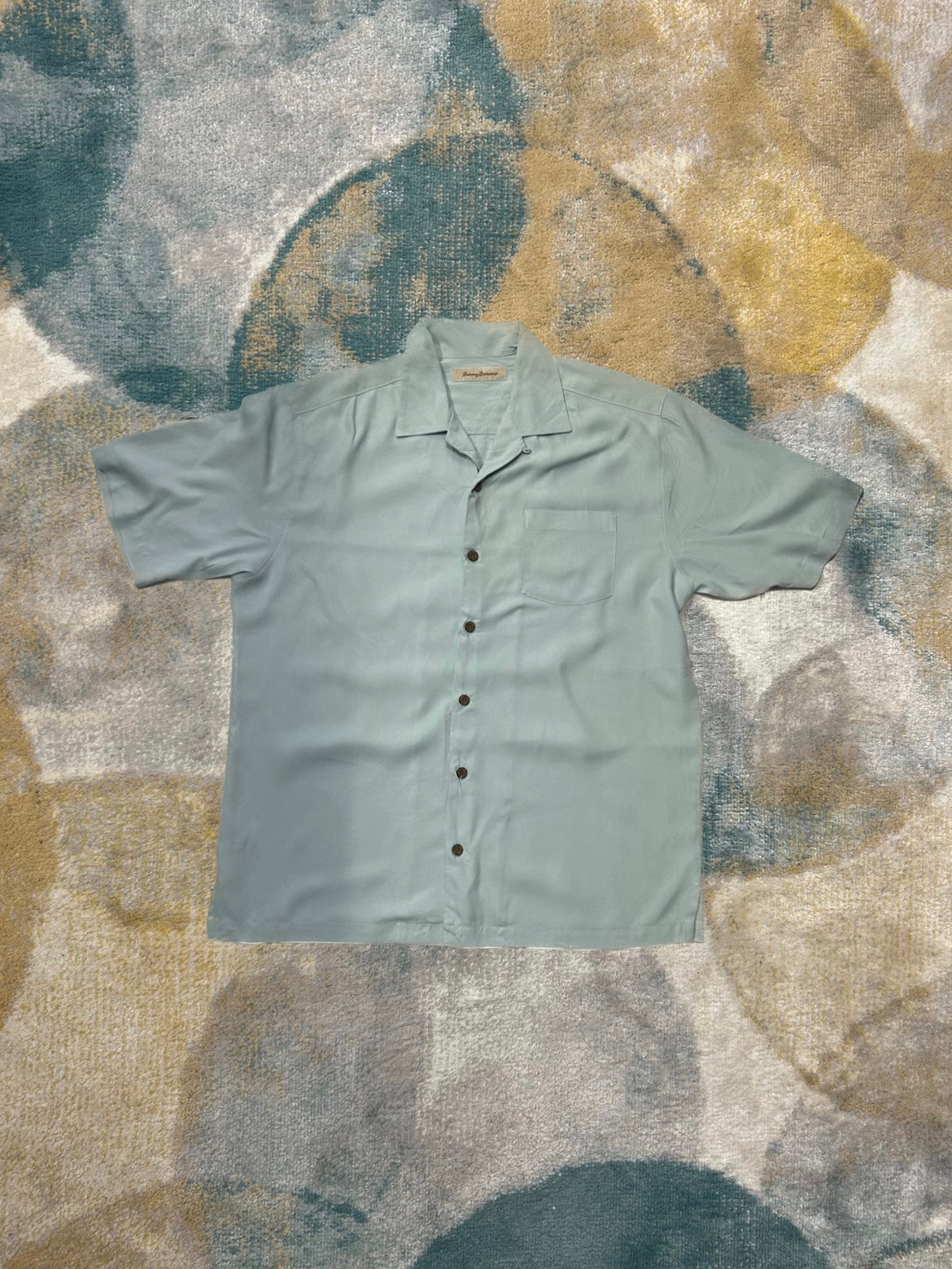 Light Blue 100% Silk Summer Shirt